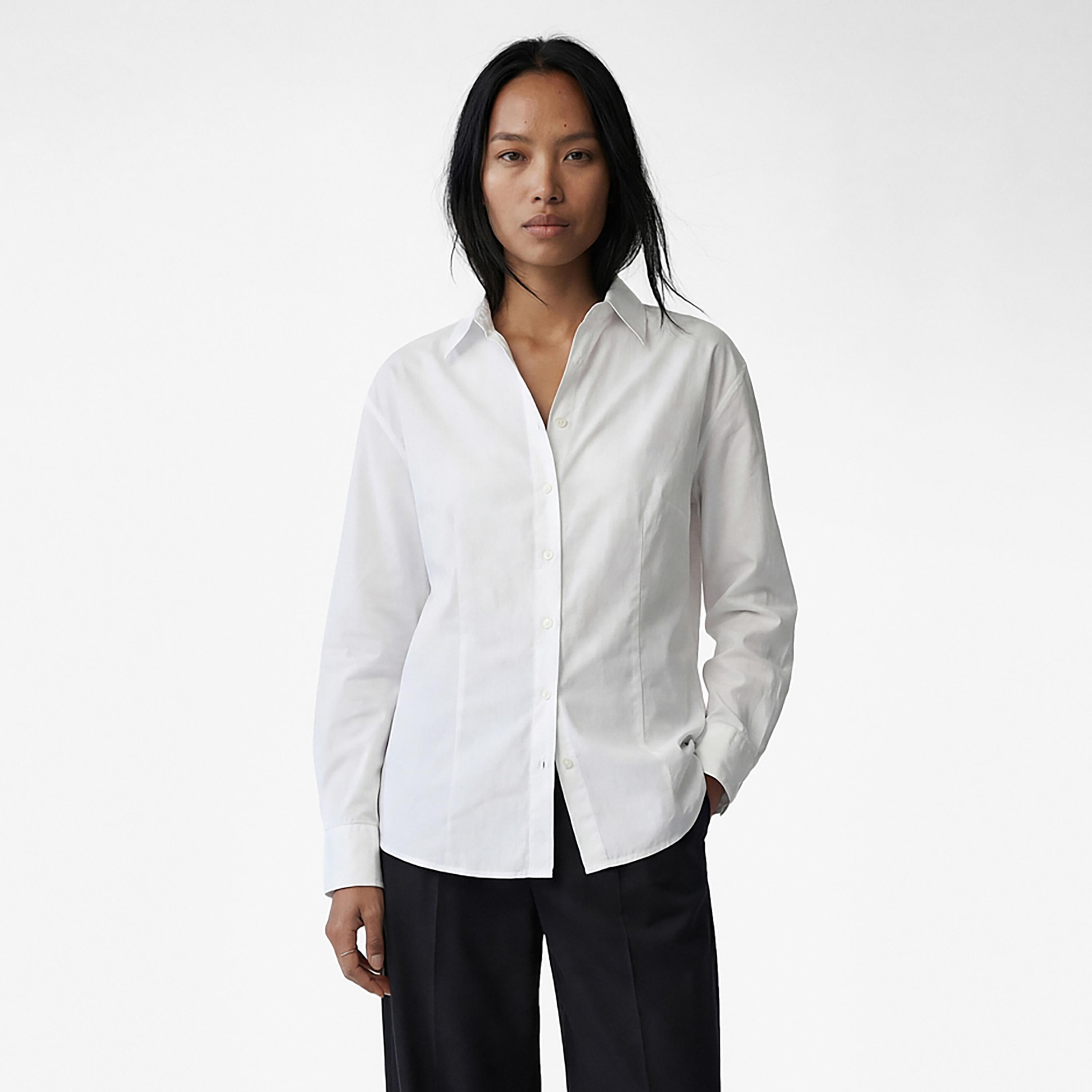 قميص نسائي بياقة بيضاء من كوتون-women-clothing-shirtsandblouses-shirts-image-1