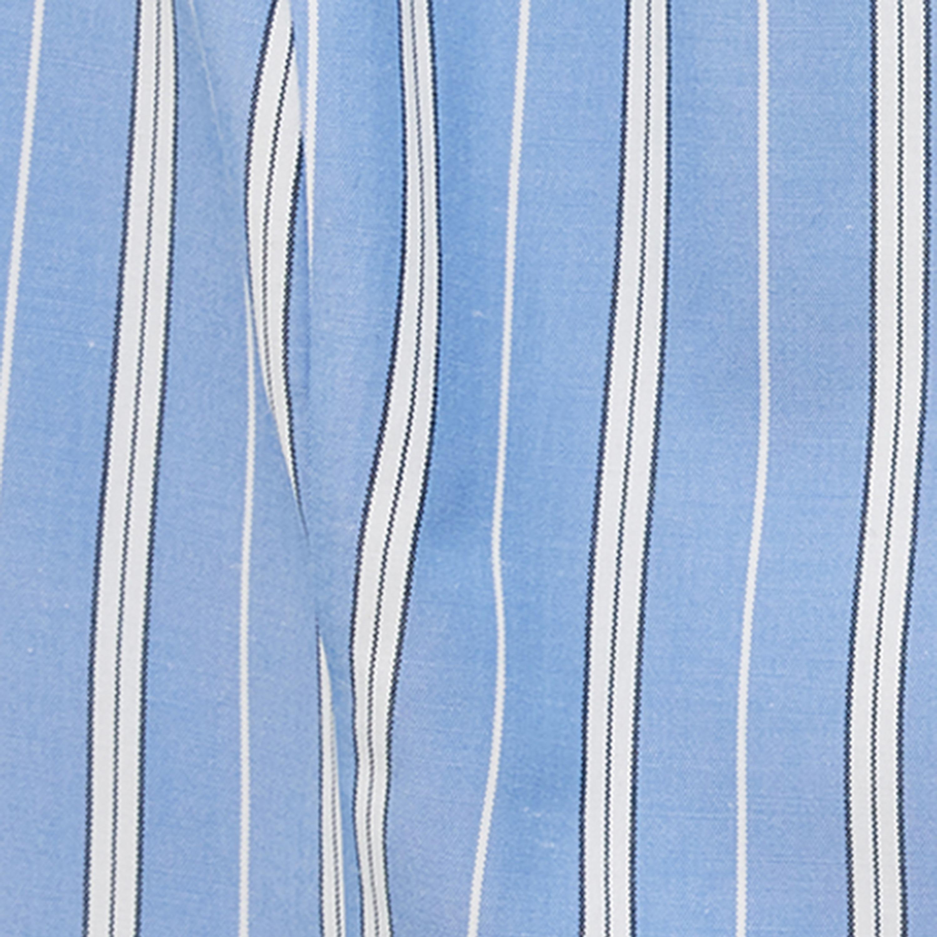 KOTON Blue Striped Collared Women's Shirt-women-clothing-shirtsandblouses-shirts-image-6