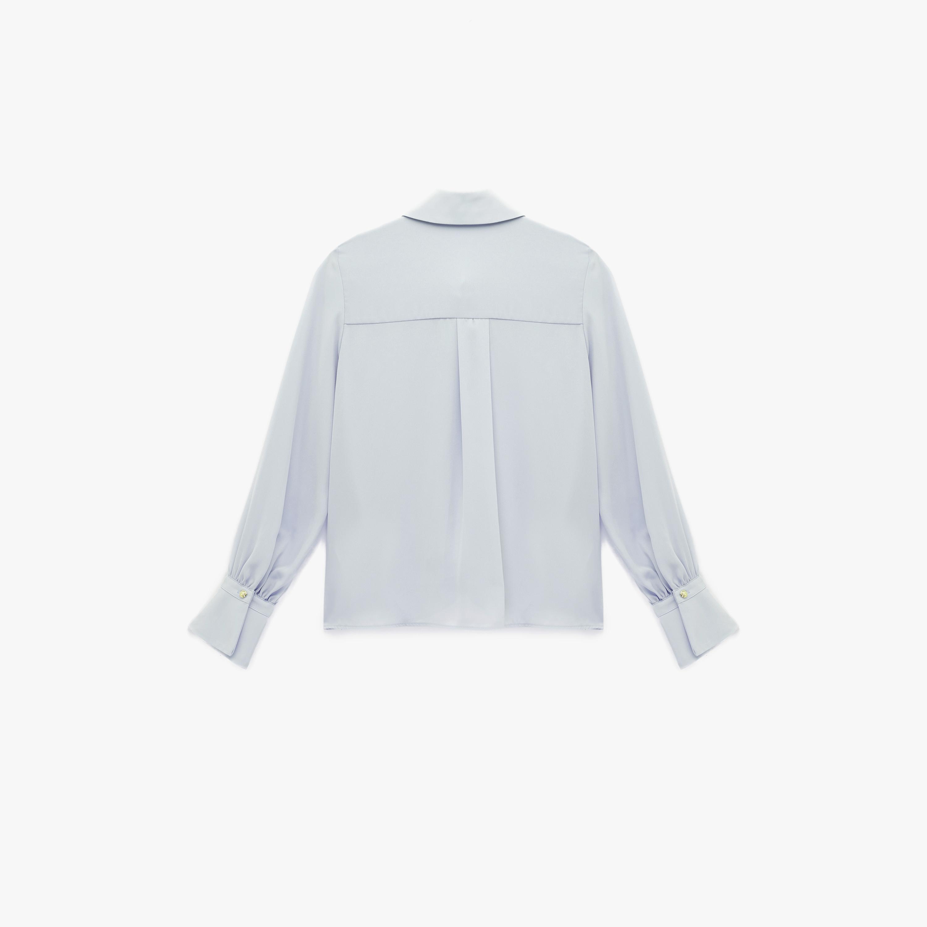 قميص نسائي بياقة وأكمام "بيشوب" من كوتون-women-clothing-shirtsandblouses-shirts-image-5