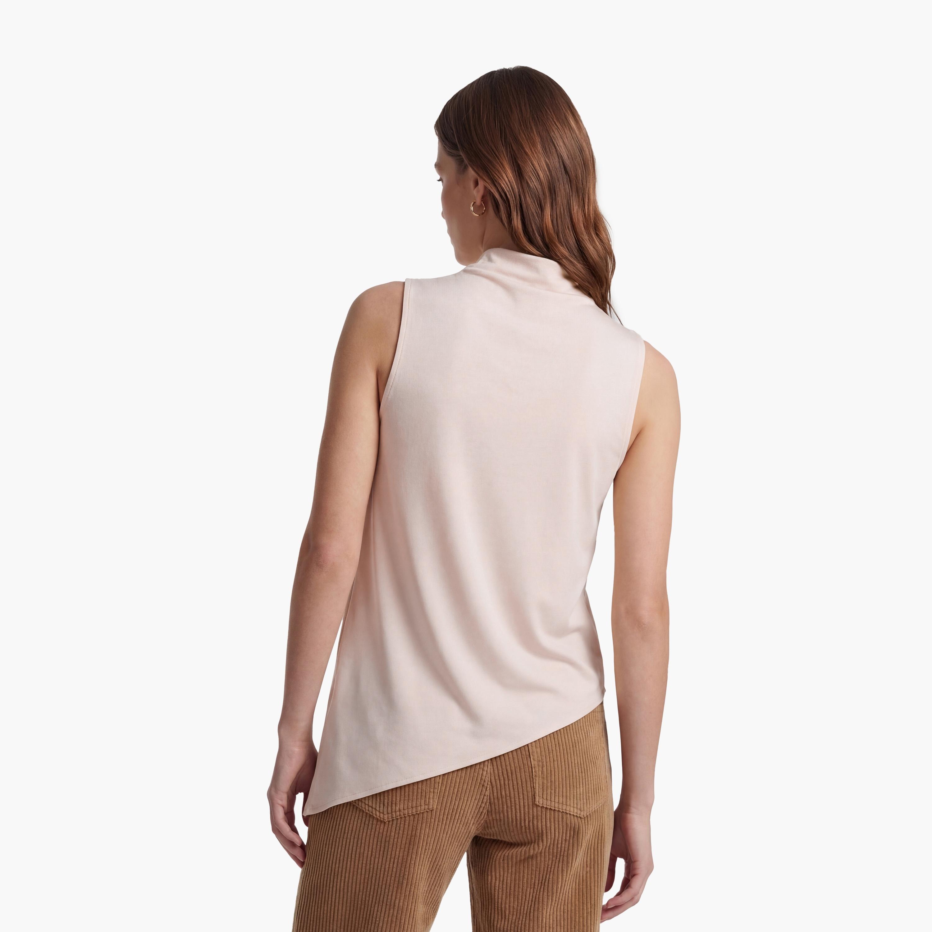 بلوزة نسائية بياقة "هاي نيك" عالية من كوتون-women-clothing-shirtsandblouses-blouses-image-4