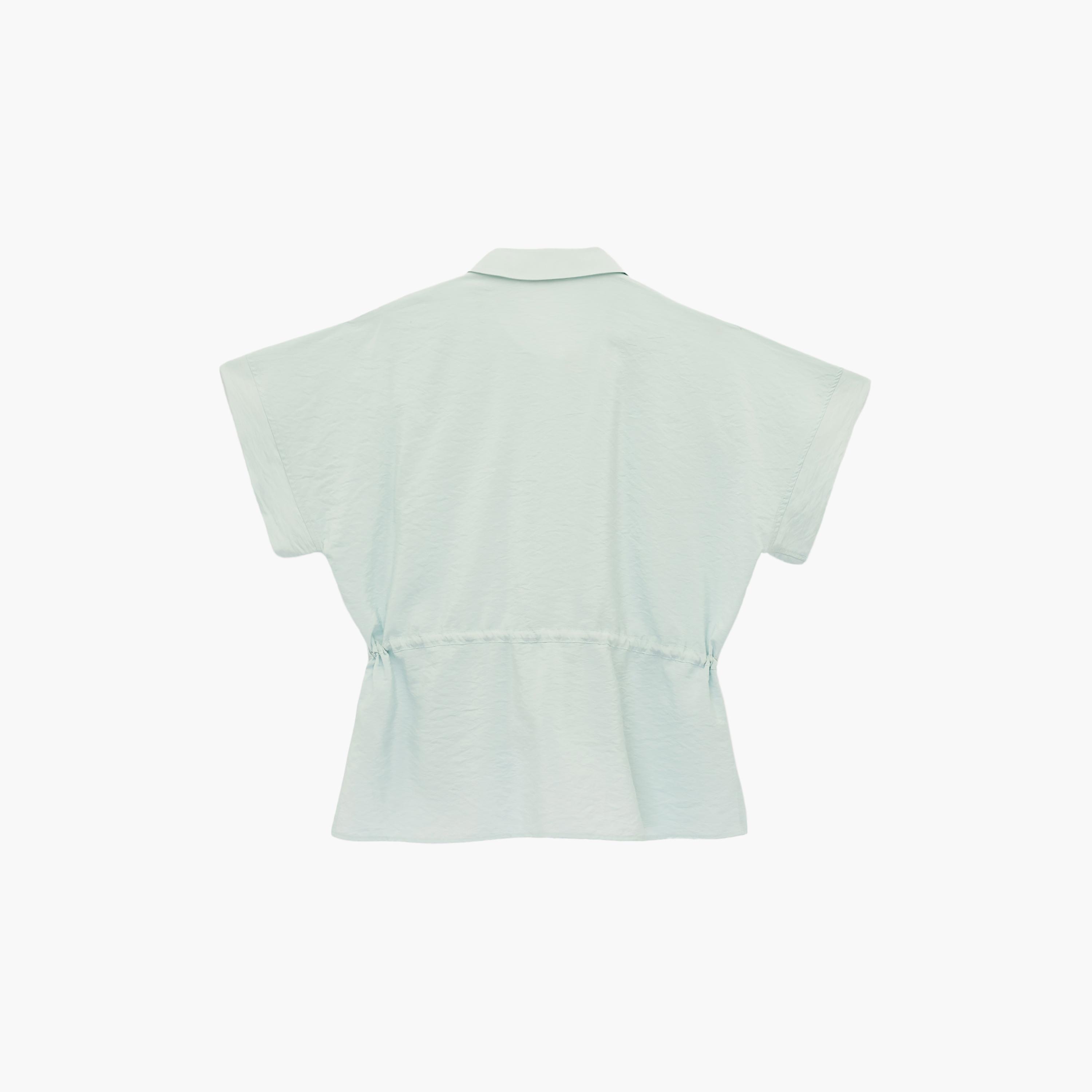قميص نسائي بياقة بلون سماوي من كوتون-women-clothing-shirtsandblouses-shirts-image-7