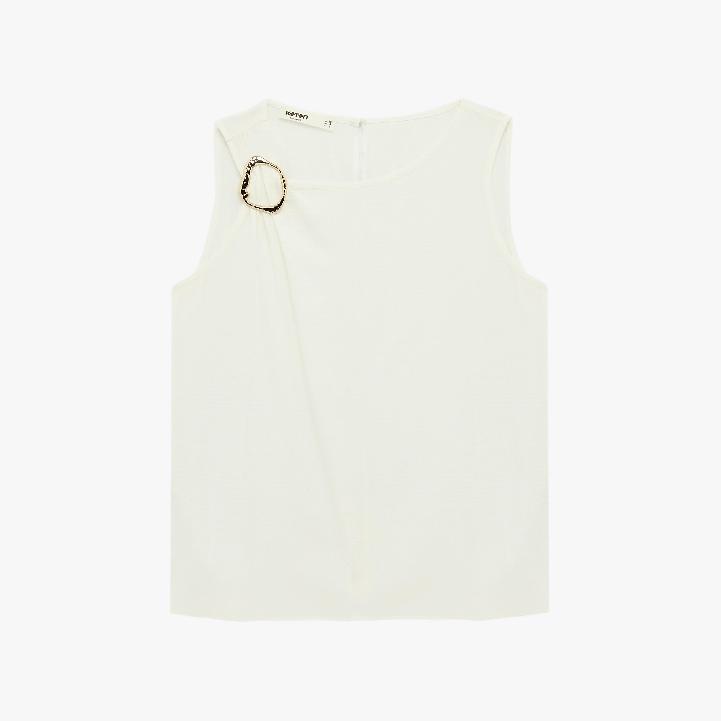 KOTON Off White Women's Top-women-clothing-shirtsandblouses-blouses-image-3