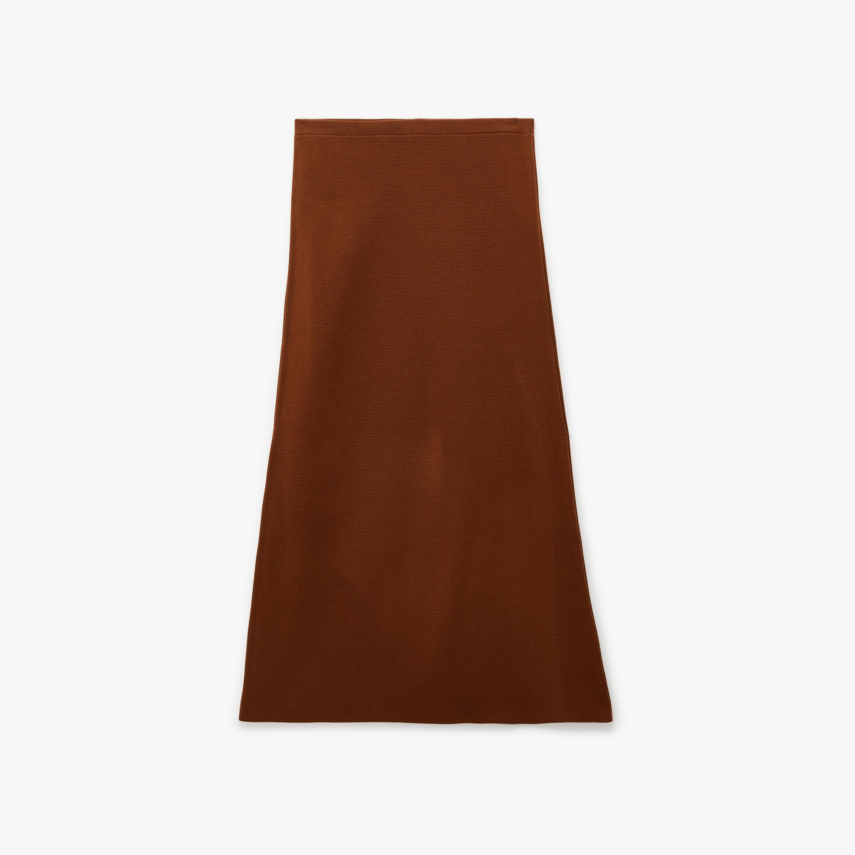 تنورة ماكسي نسائية قصة "ايه-لاين" من قماش الأكريليك بلون بني من كوتون-women-clothing-bottoms-skirts-image-4