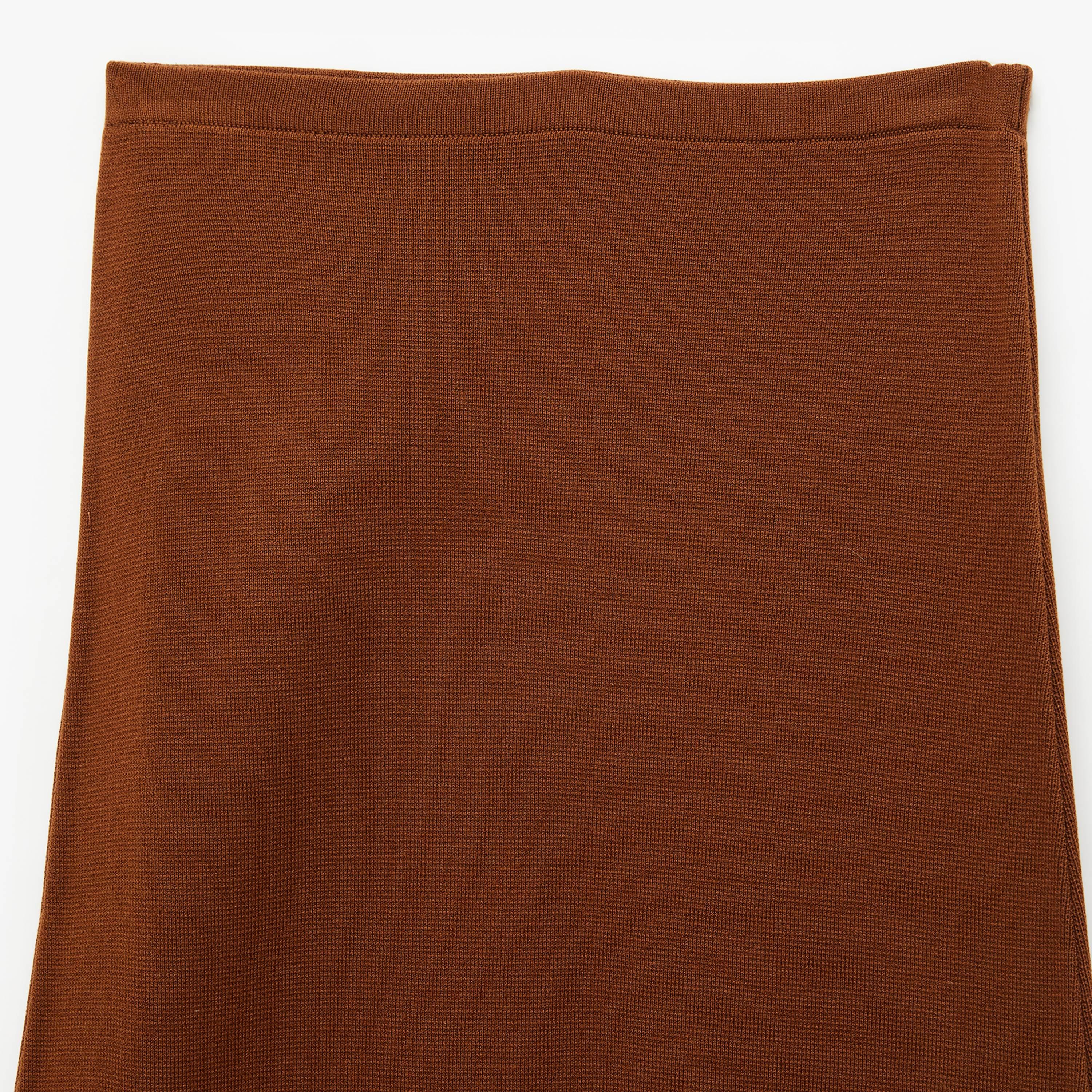 تنورة ماكسي نسائية قصة "ايه-لاين" من قماش الأكريليك بلون بني من كوتون-women-clothing-bottoms-skirts-image-6