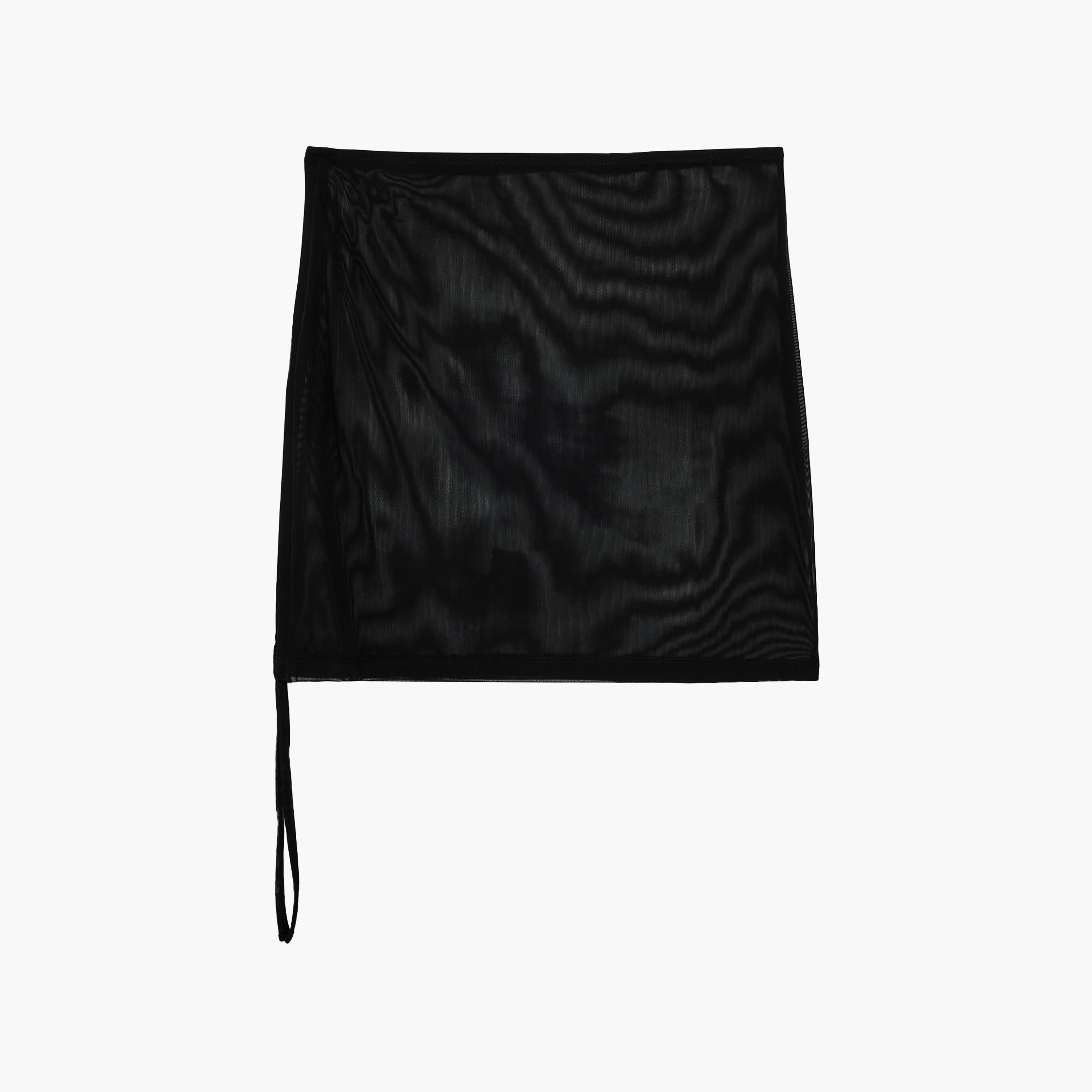 KOTON Black Ruched Bodycon Women's Mini Skirt-women-clothing-bottoms-skirts-image-7