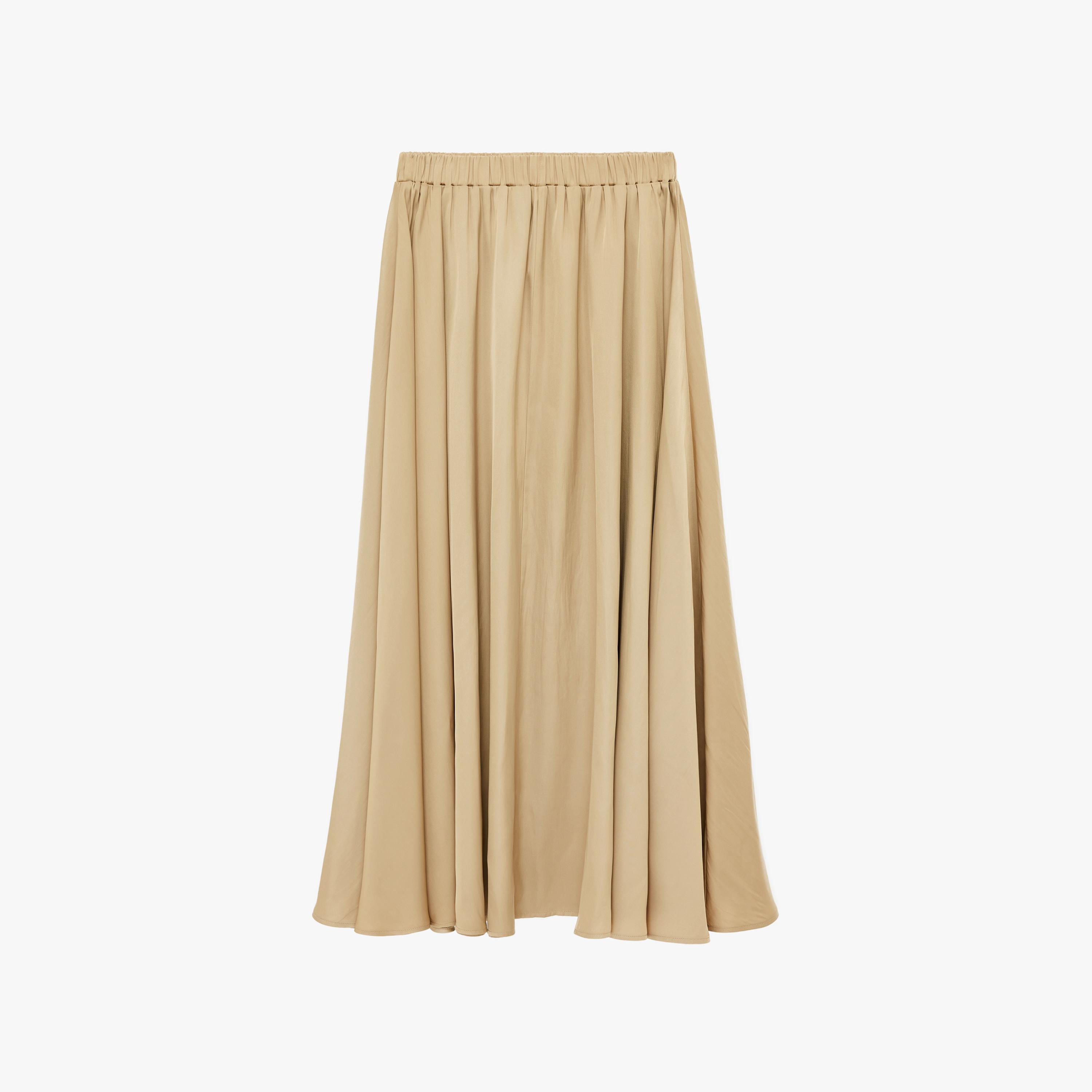 تنورة ماكسي نسائية قصة "ايه-لاين" بلون بيج من كوتون-women-clothing-bottoms-skirts-image-3