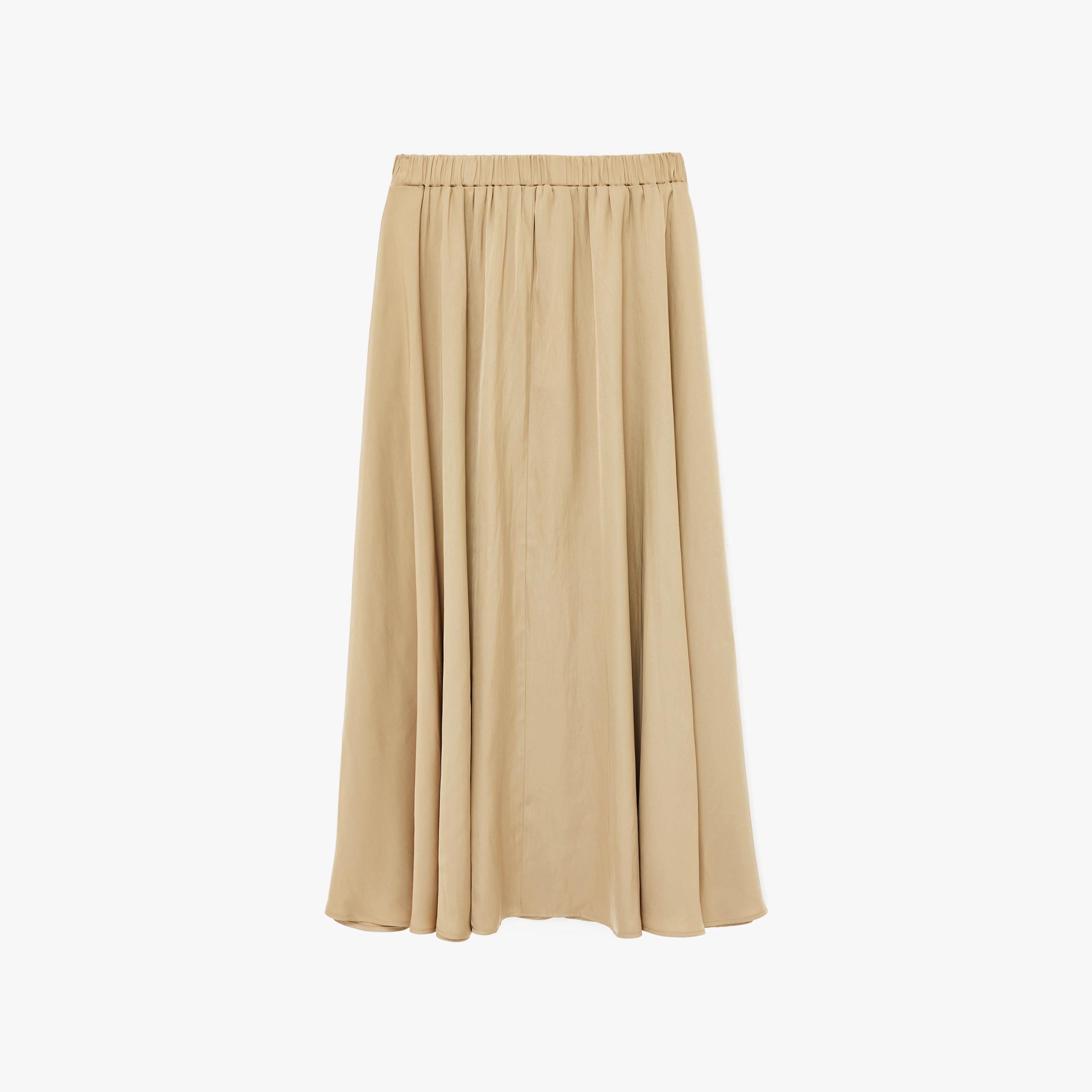 تنورة ماكسي نسائية قصة "ايه-لاين" بلون بيج من كوتون-women-clothing-bottoms-skirts-image-4