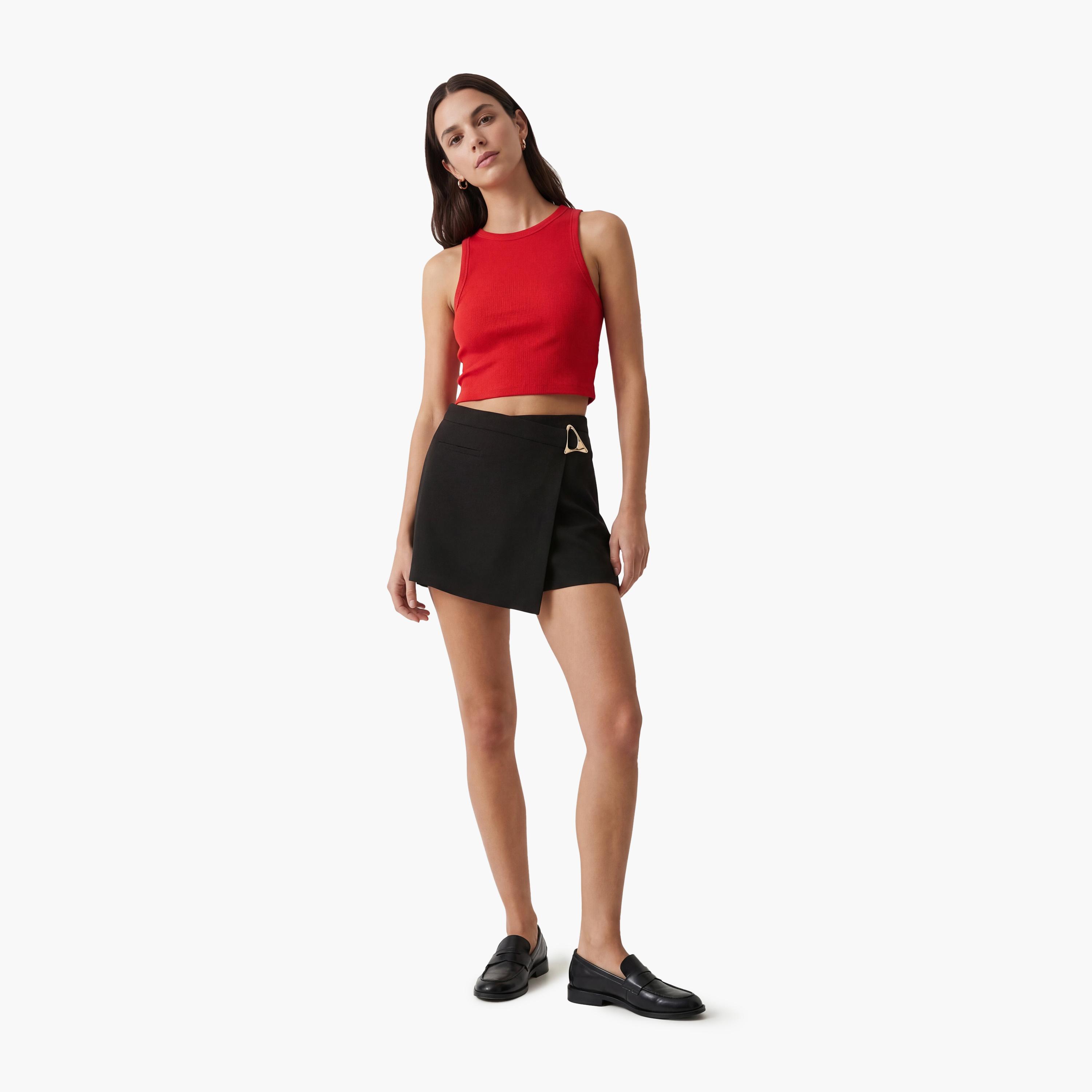 KOTON Wrap Women's Mini Skort-women-clothing-bottoms-skirts-image-2