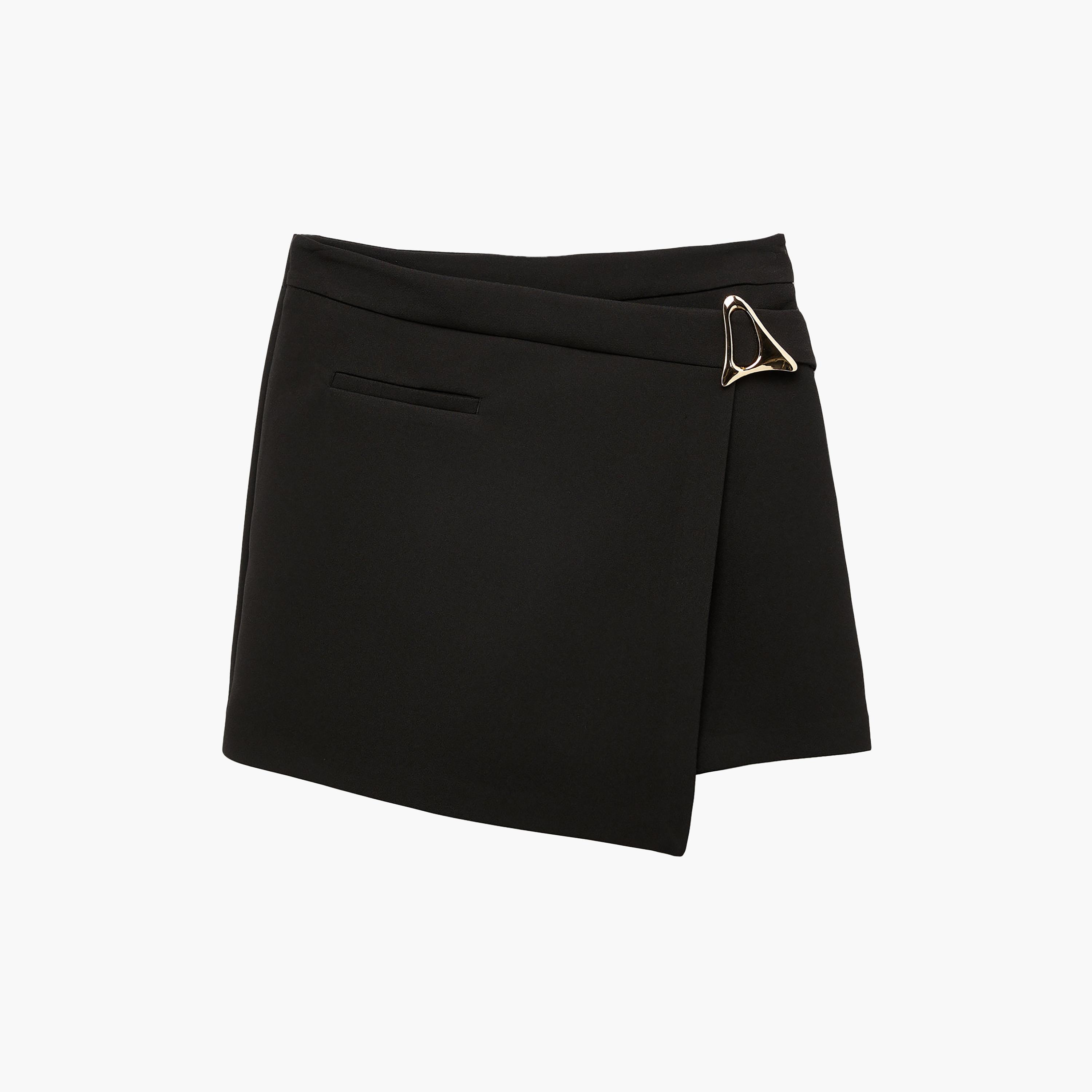 KOTON Wrap Women's Mini Skort-women-clothing-bottoms-skirts-image-6