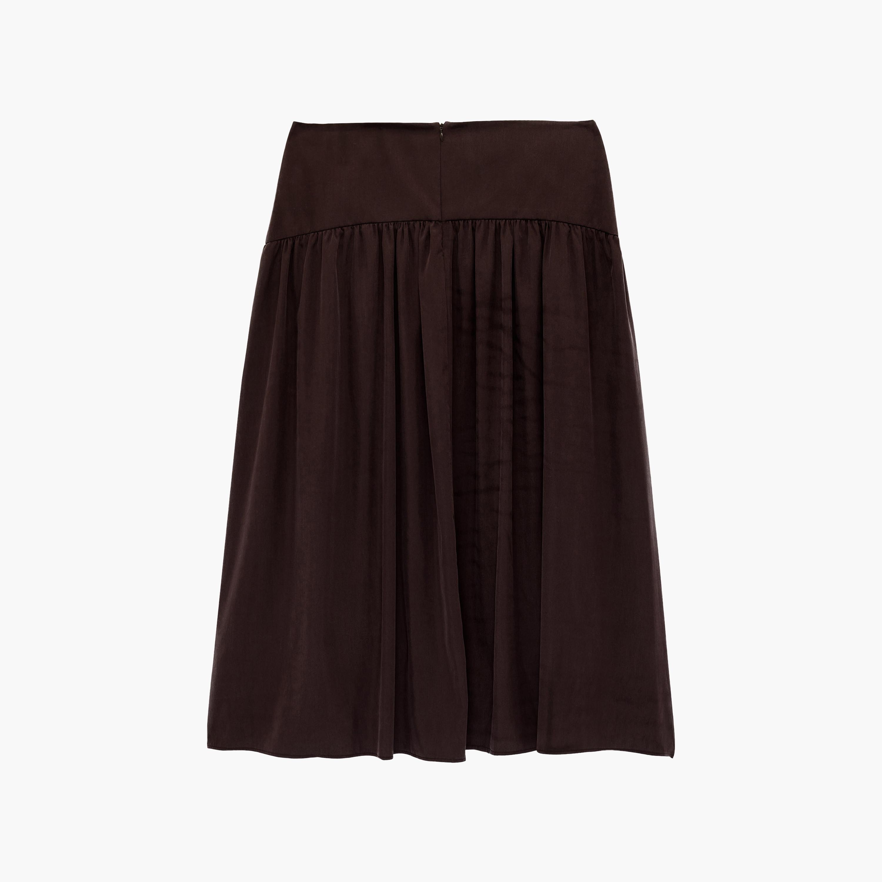 تنورة ميدي نسائية بقصة كلوش (فلير) بلون بنفسجي من كوتون-women-clothing-bottoms-skirts-image-7