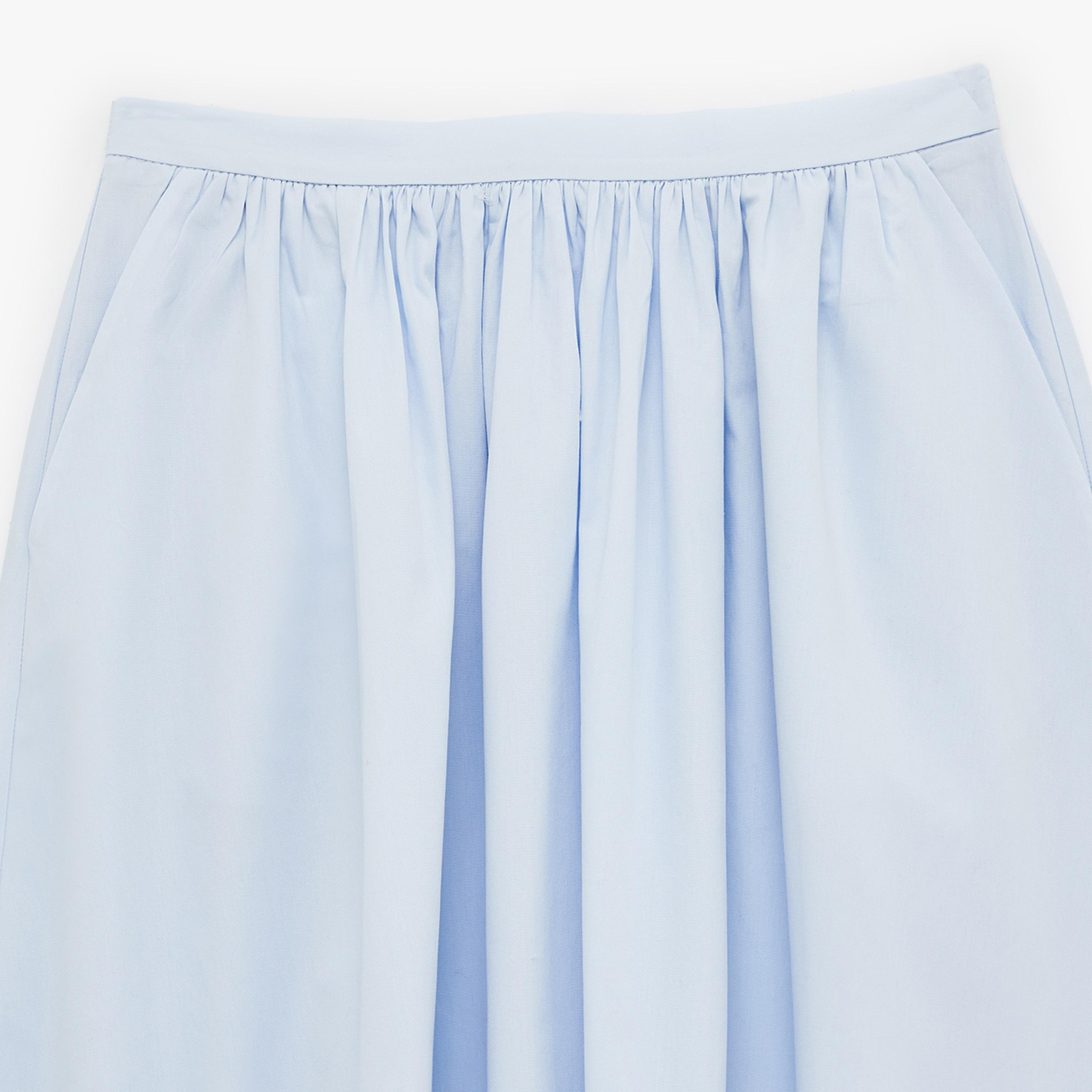 تنورة ميدي نسائية قصة "ايه-لاين" من القطن الأزرق الفاتح من كوتون-women-clothing-bottoms-skirts-image-5