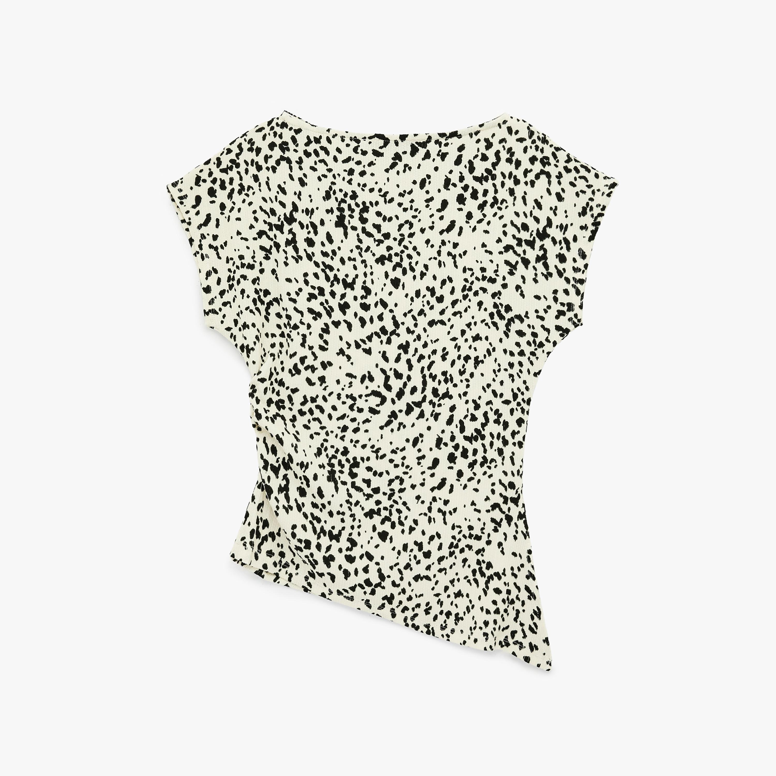 KOTON Dalmatian Print Women's Top-women-clothing-shirtsandblouses-blouses-image-4