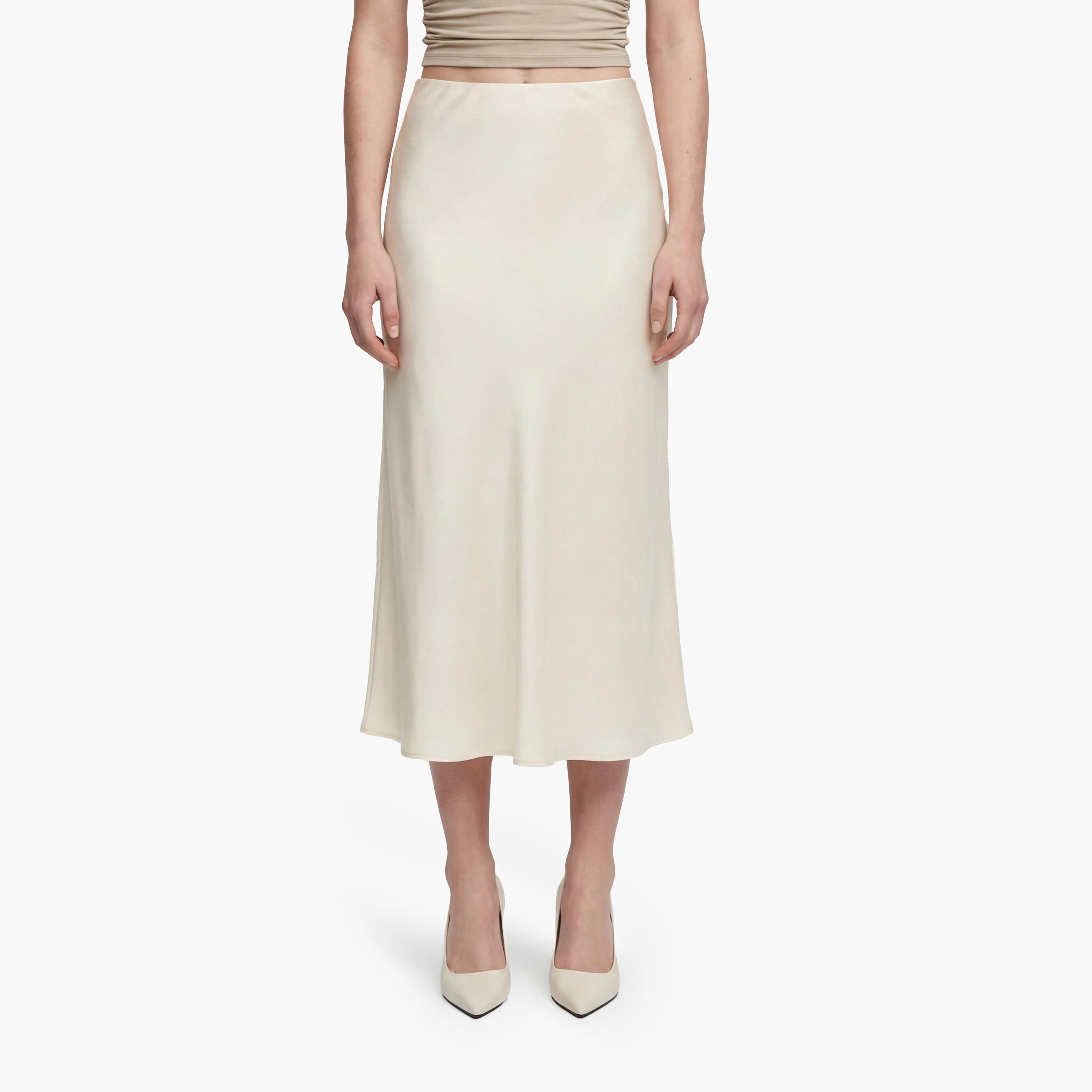 تنورة ميدي نسائية قصة مستقيمة من كوتون-women-clothing-bottoms-skirts-image-1