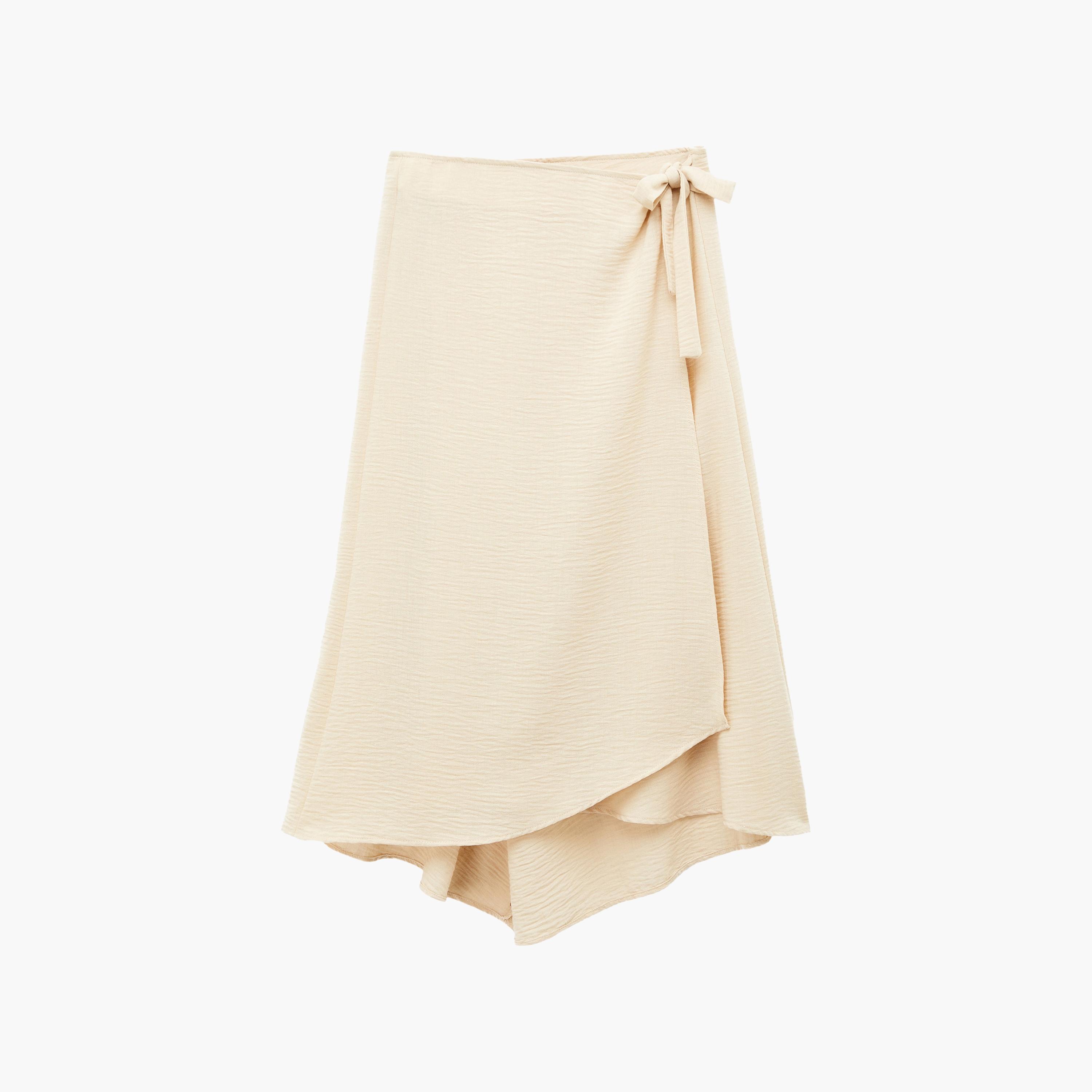 تنورة ميدي نسائية بتصميم لف من كوتون-women-clothing-bottoms-skirts-image-6