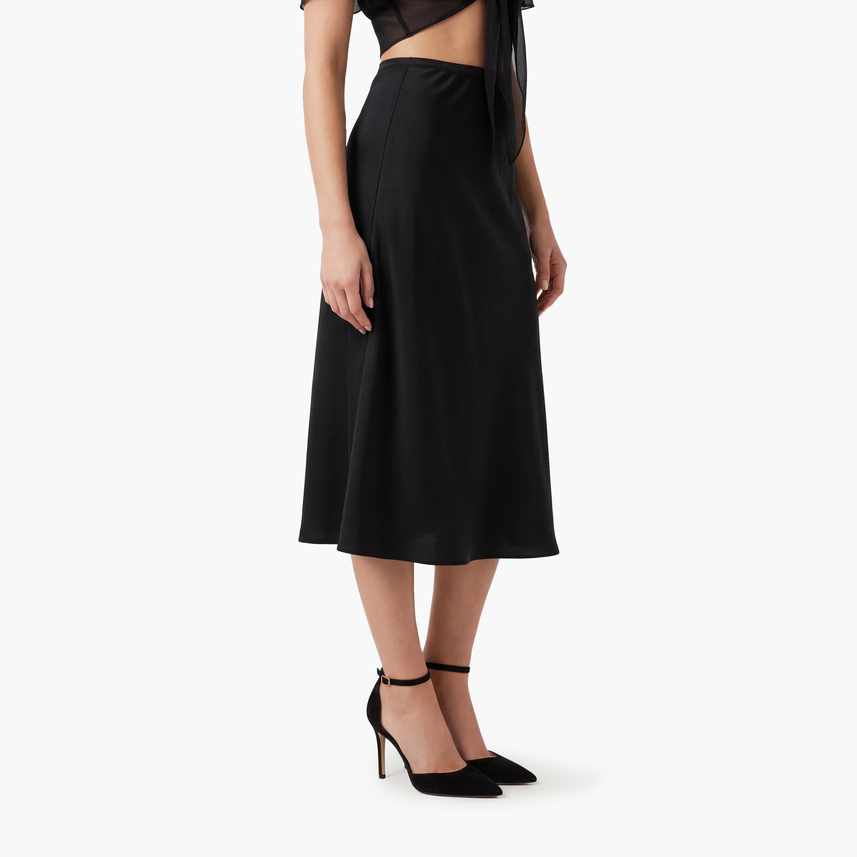 تنورة ميدي نسائية قصة "ايه-لاين" من كوتون-women-clothing-bottoms-skirts-image-3
