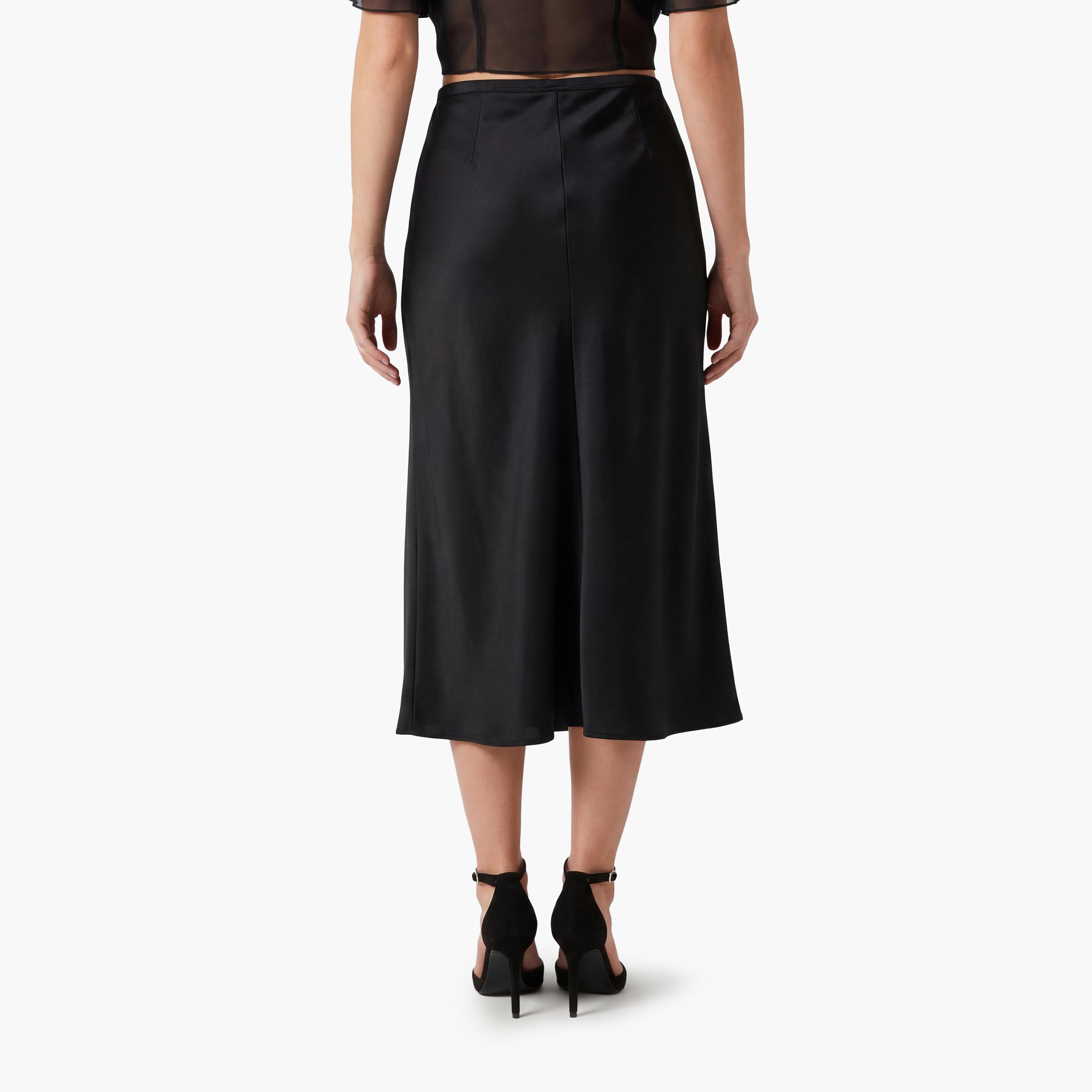 تنورة ميدي نسائية قصة "ايه-لاين" من كوتون-women-clothing-bottoms-skirts-image-4