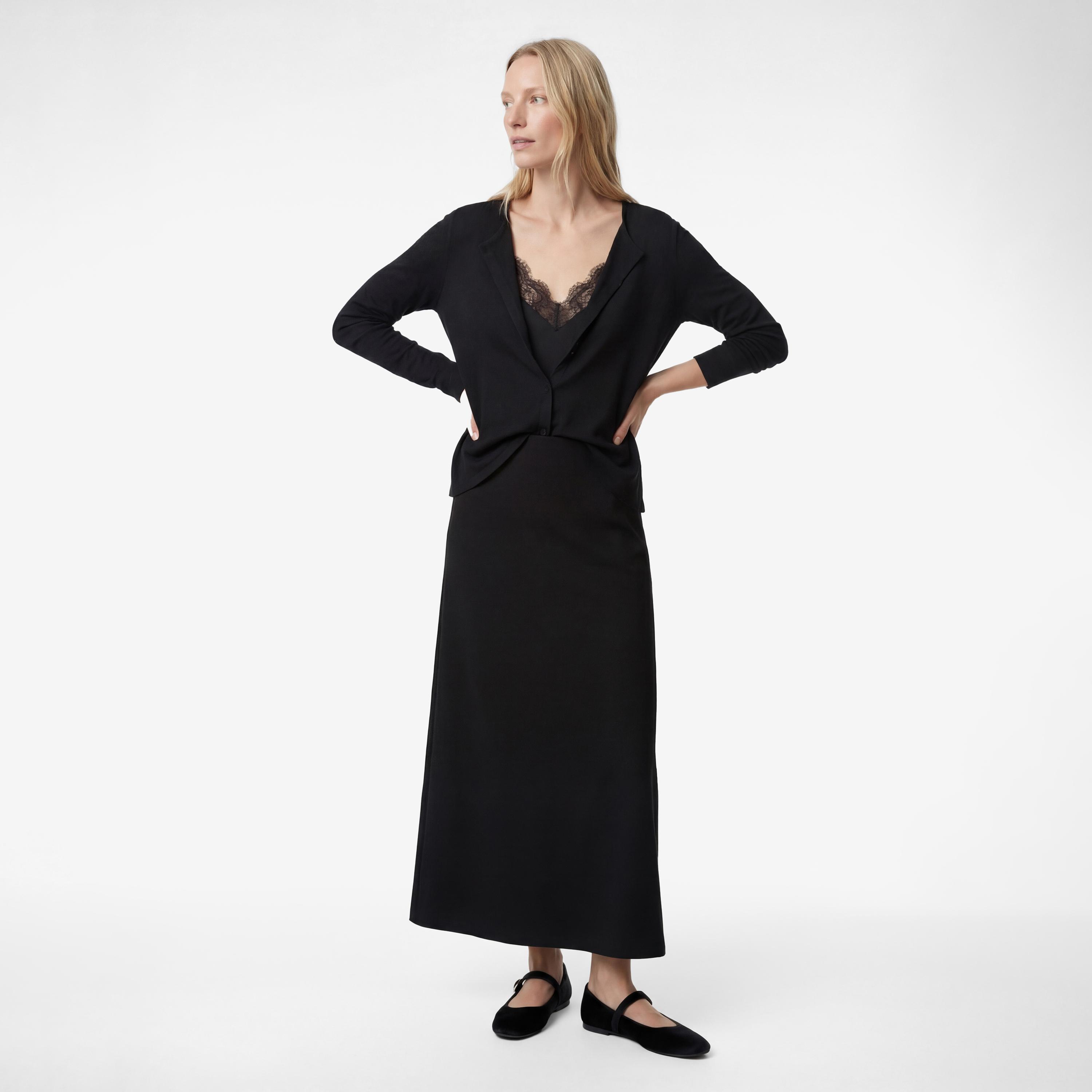 تنورة ماكسي نسائية قصة "ايه-لاين" من كوتون-women-clothing-bottoms-skirts-image-2