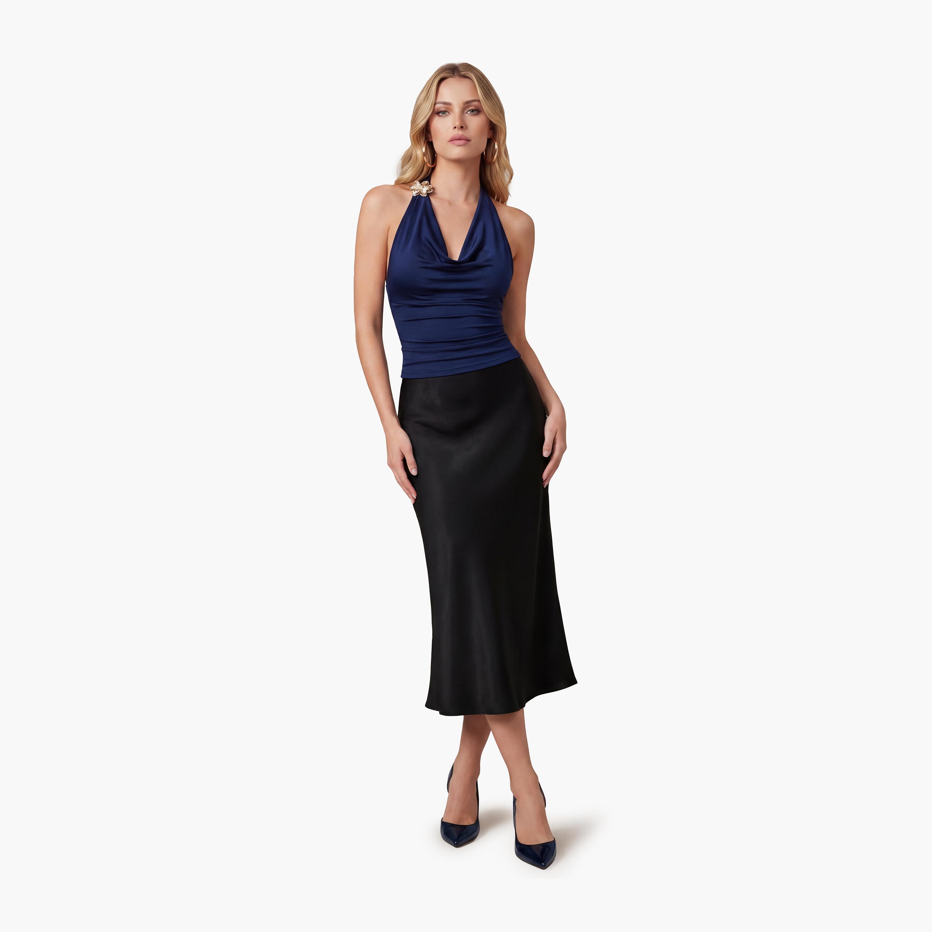 KOTON A-Line Women's Maxi Skirt-women-clothing-bottoms-skirts-image-2