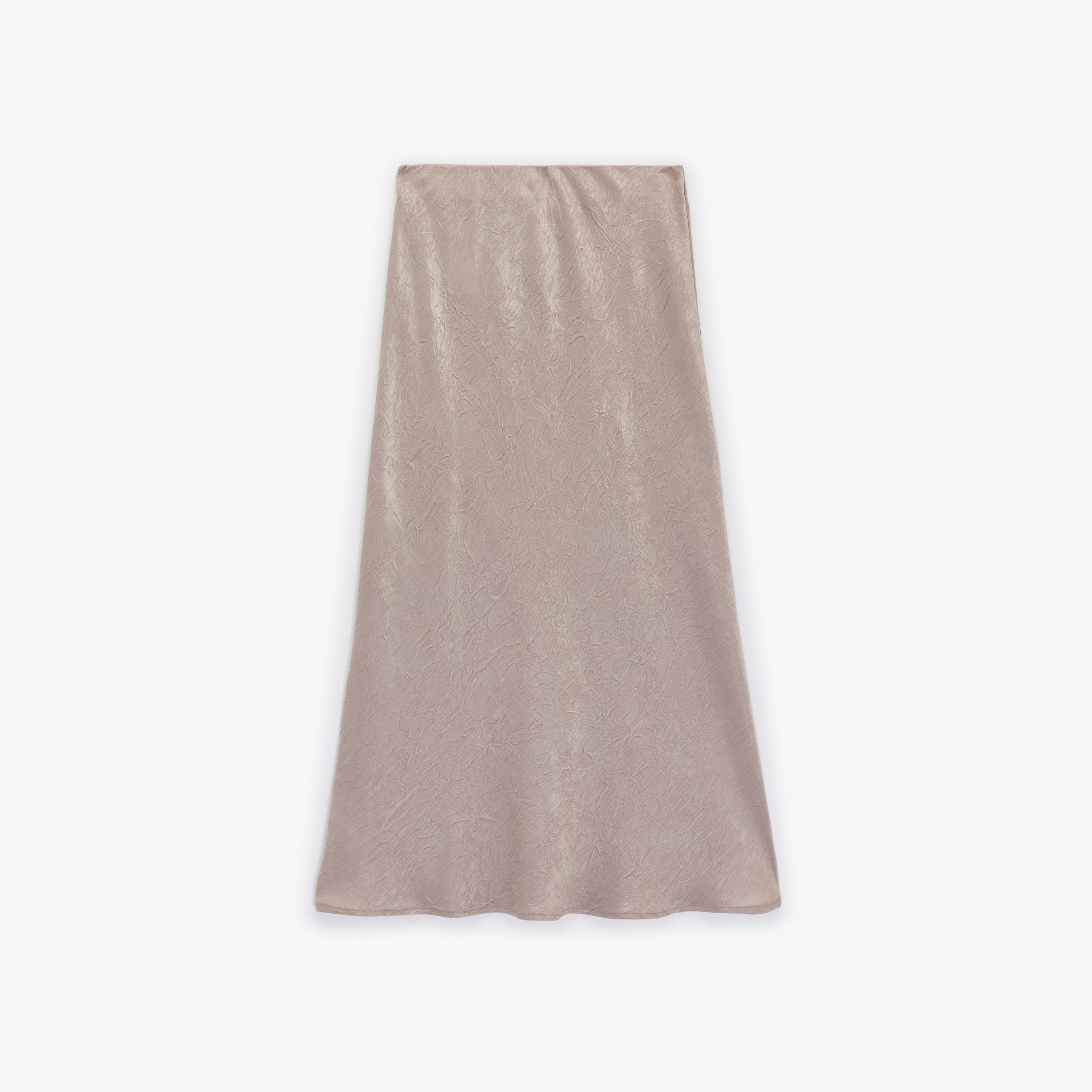 تنورة ميدي نسائية قصة "ايه-لاين" من قماش مجعد من كوتون-women-clothing-bottoms-skirts-image-3