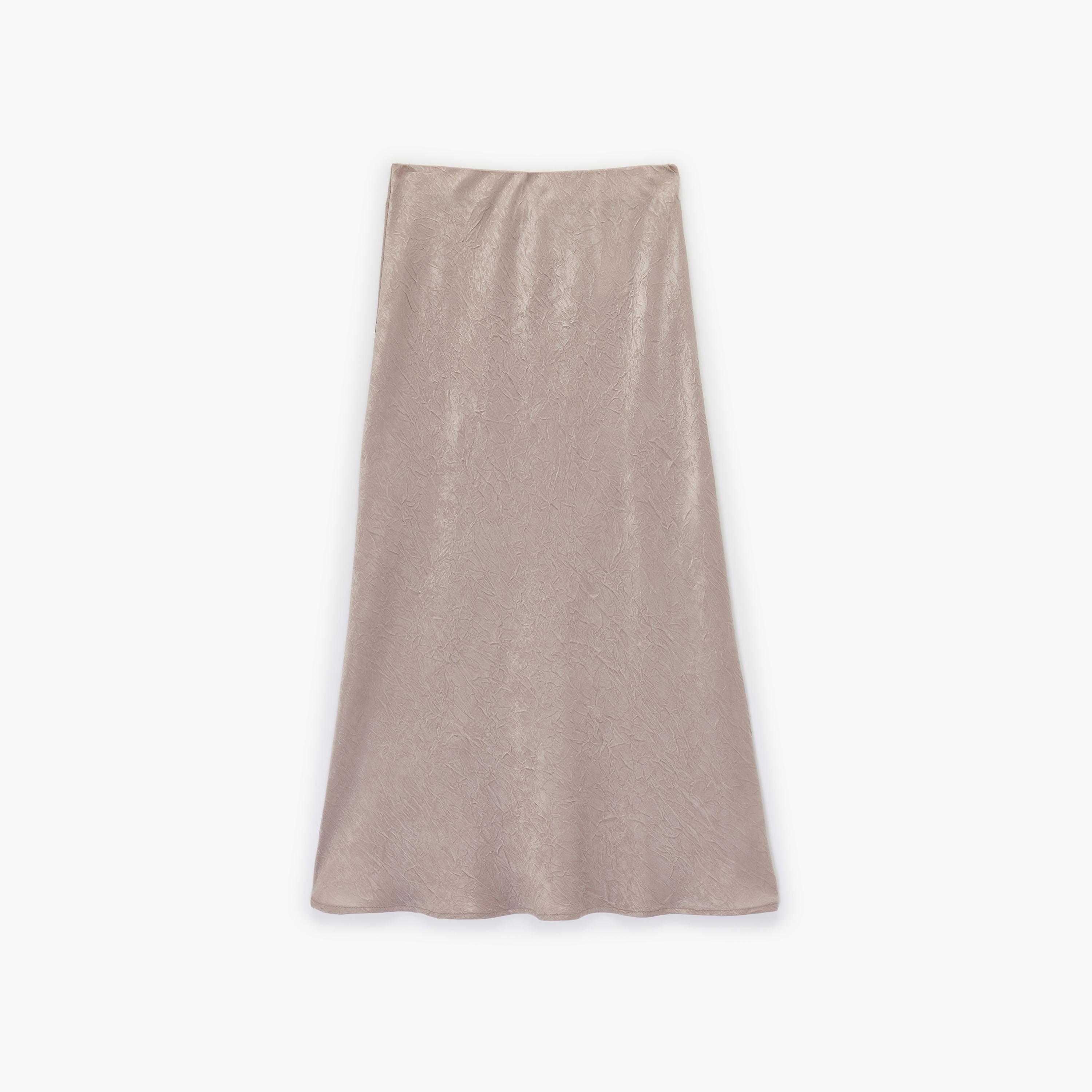 تنورة ميدي نسائية قصة "ايه-لاين" من قماش مجعد من كوتون-women-clothing-bottoms-skirts-image-4