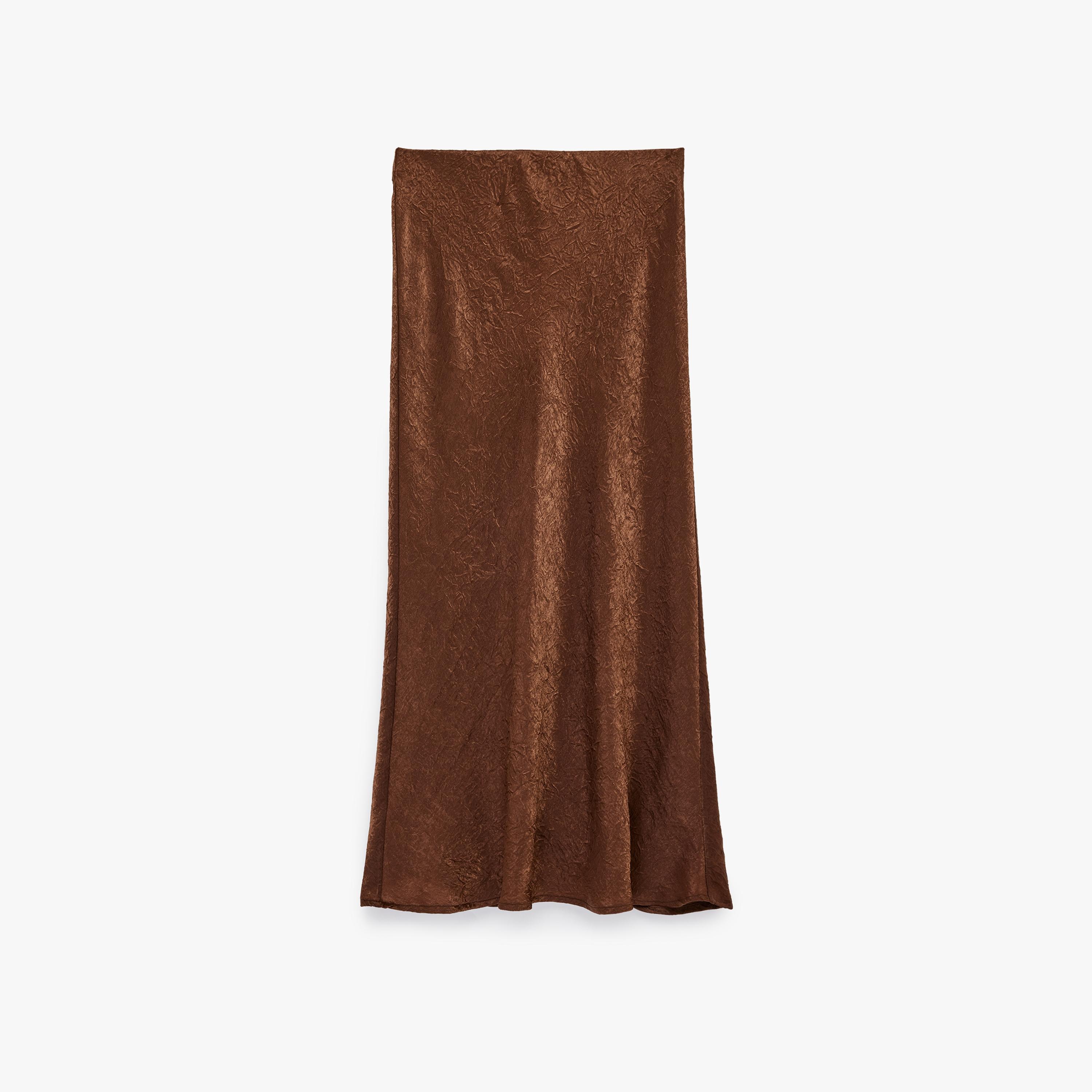 تنورة ميدي نسائية قصة "ايه-لاين" من قماش مجعد من كوتون-women-clothing-bottoms-skirts-image-3