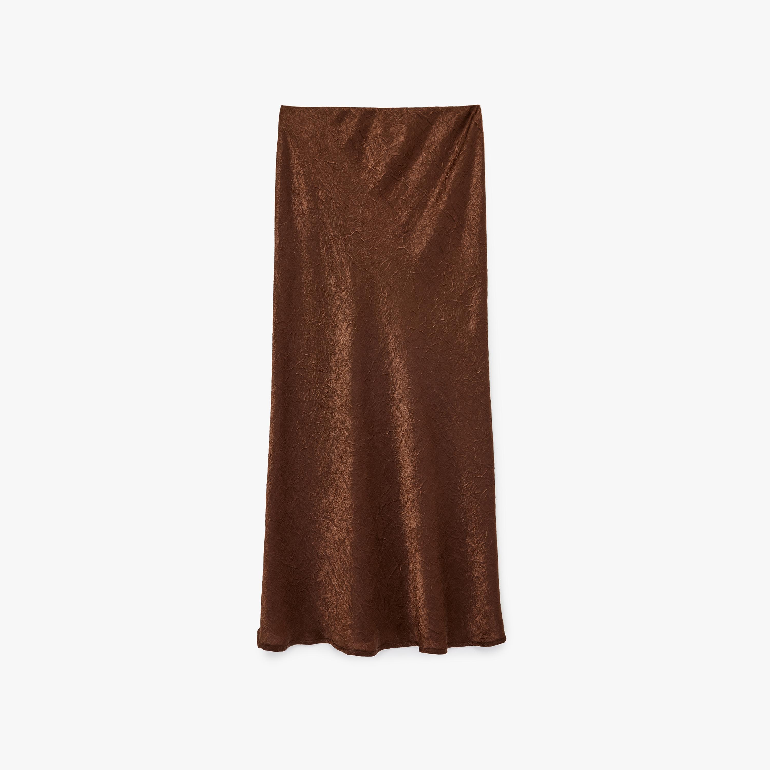 تنورة ميدي نسائية قصة "ايه-لاين" من قماش مجعد من كوتون-women-clothing-bottoms-skirts-image-4