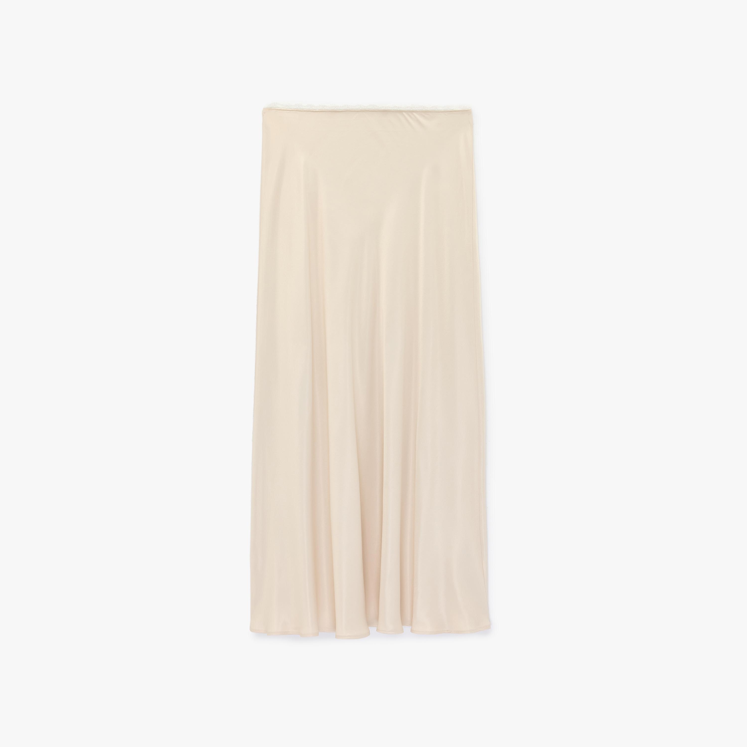 تنورة ماكسي نسائية قصة "ايه-لاين" بلون بيج من كوتون-women-clothing-bottoms-skirts-image-4