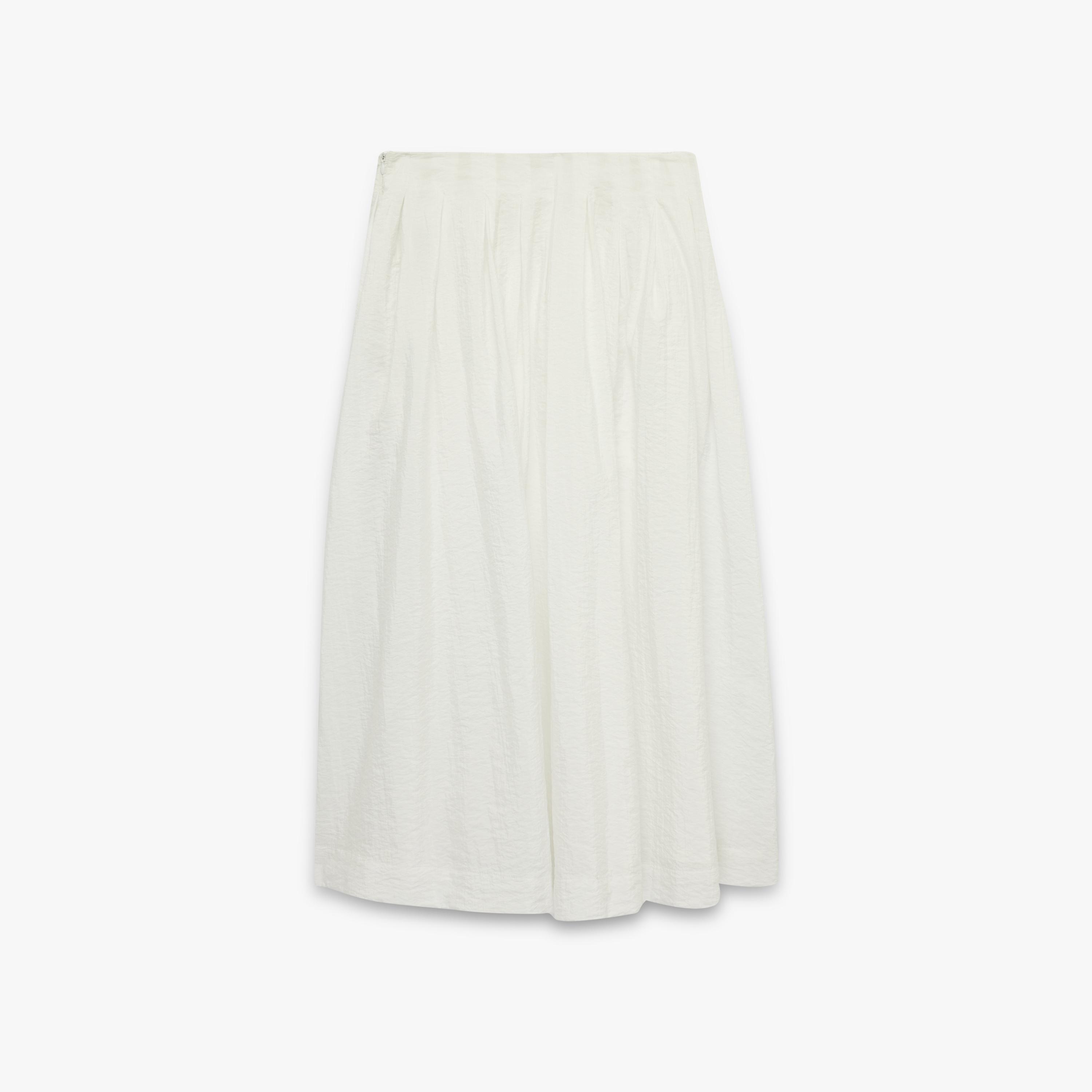 تنورة ماكسي نسائية قصة "ايه-لاين" بلون أبيض من كوتون-women-clothing-bottoms-skirts-image-4