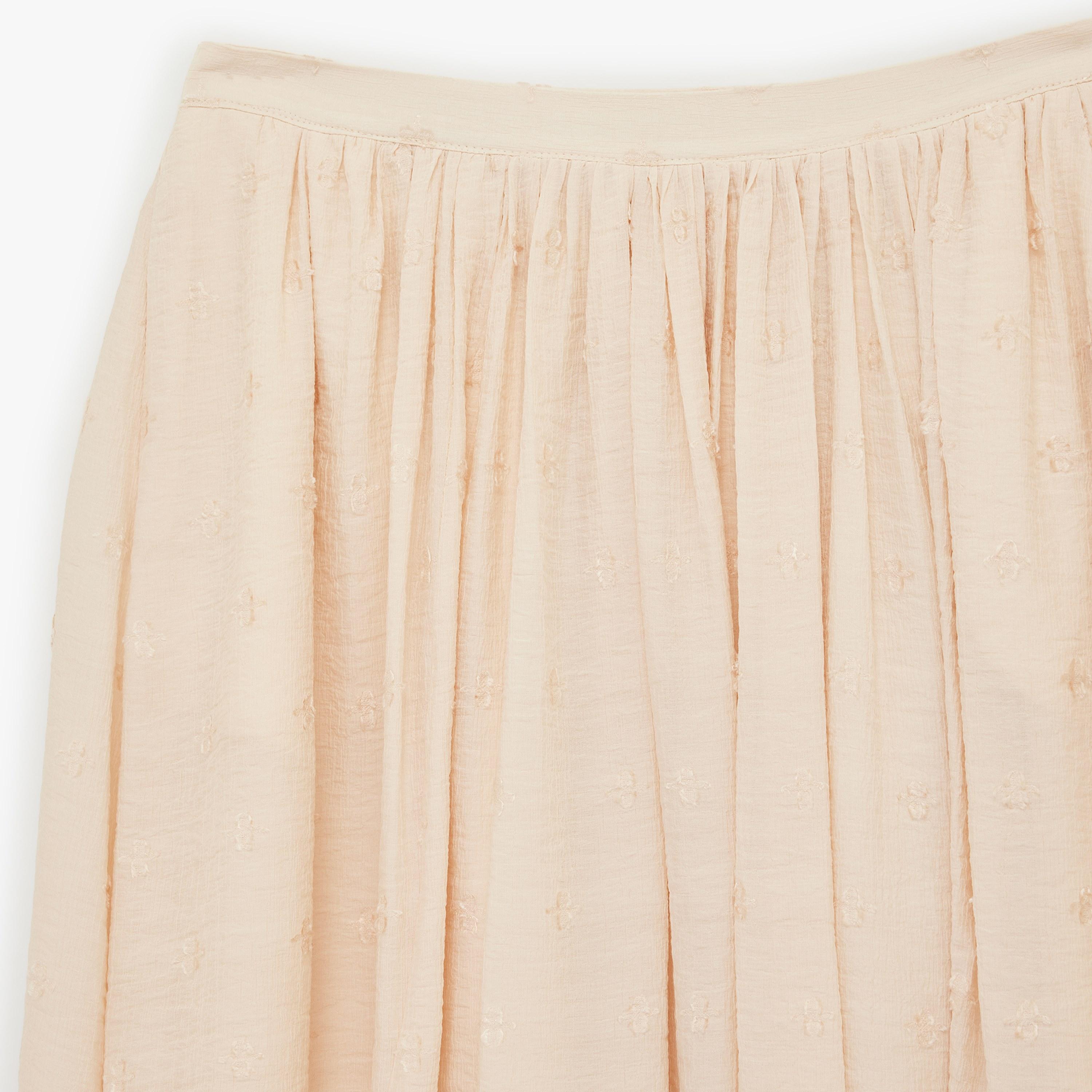 تنورة ميدي نسائية بقصة كلوش (فلير) بلون بيج من كوتون-women-clothing-bottoms-skirts-image-5