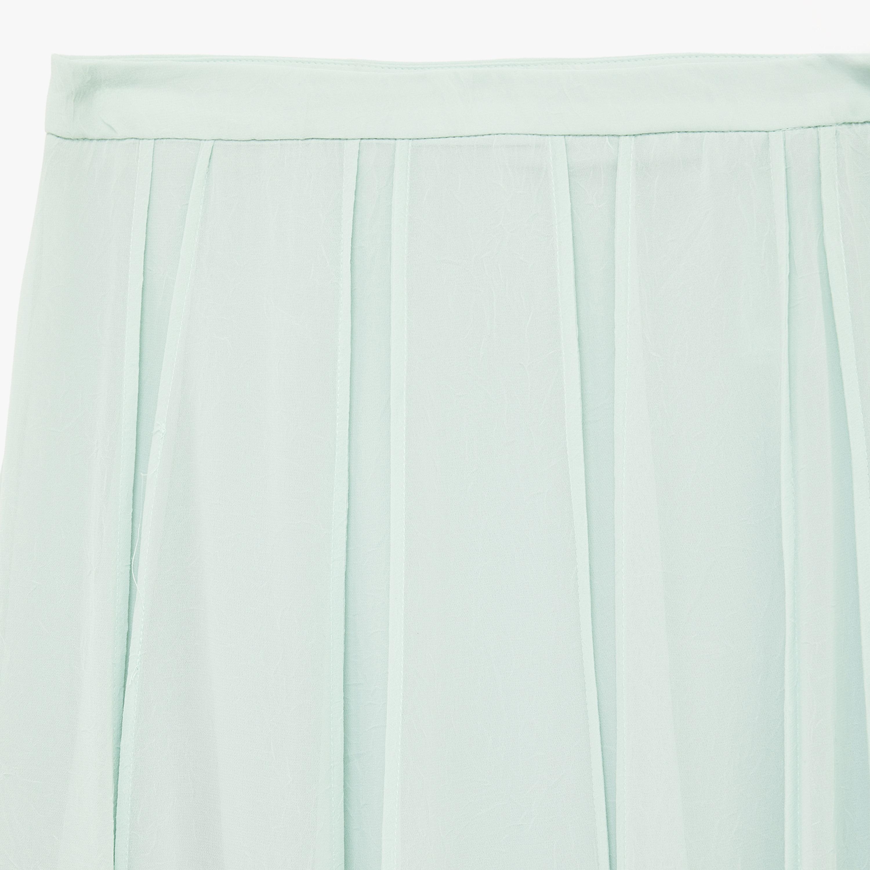 تنورة ميدي نسائية مكسرة وقصة كلوش بلون أزرق فاتح من كوتون-women-clothing-bottoms-skirts-image-6