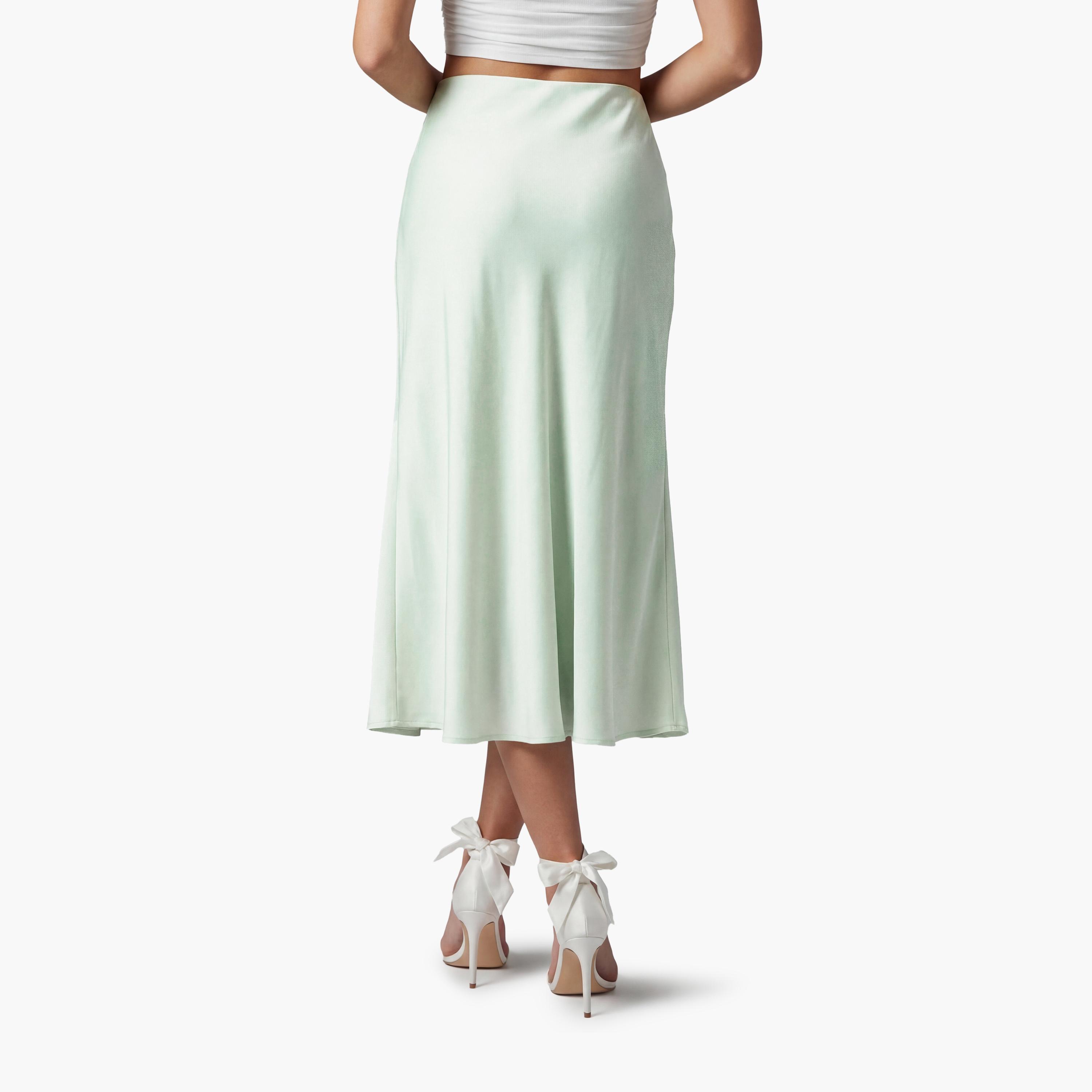تنورة ميدي نسائية قصة "ايه-لاين" من كوتون-women-clothing-bottoms-skirts-image-4