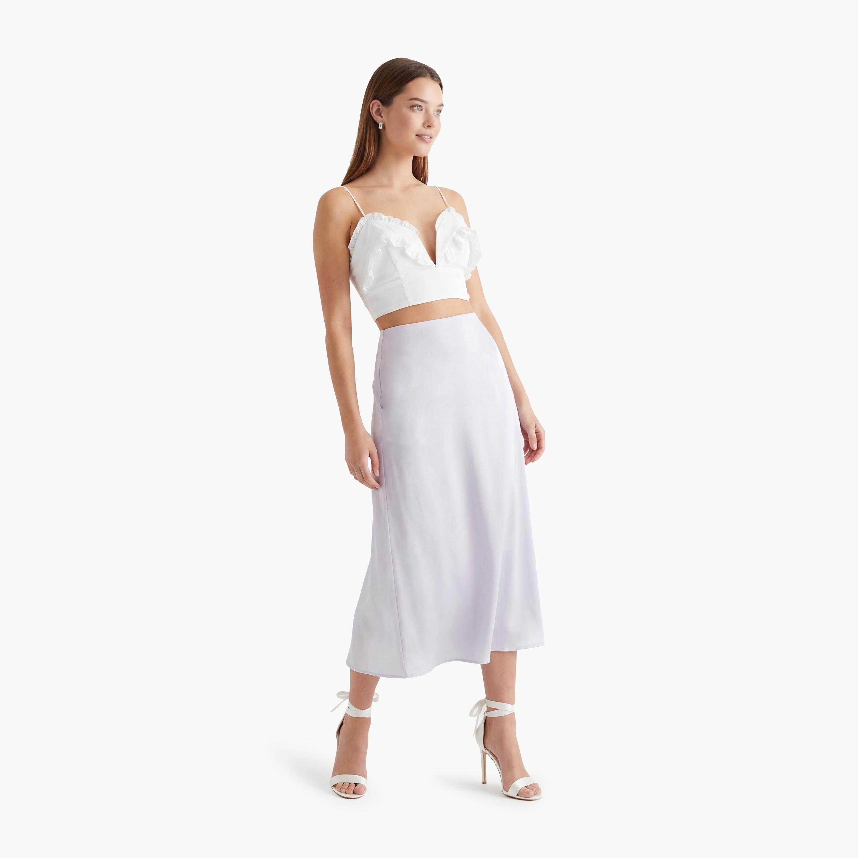 تنورة ميدي نسائية قصة "ايه-لاين" من كوتون-women-clothing-bottoms-skirts-image-2