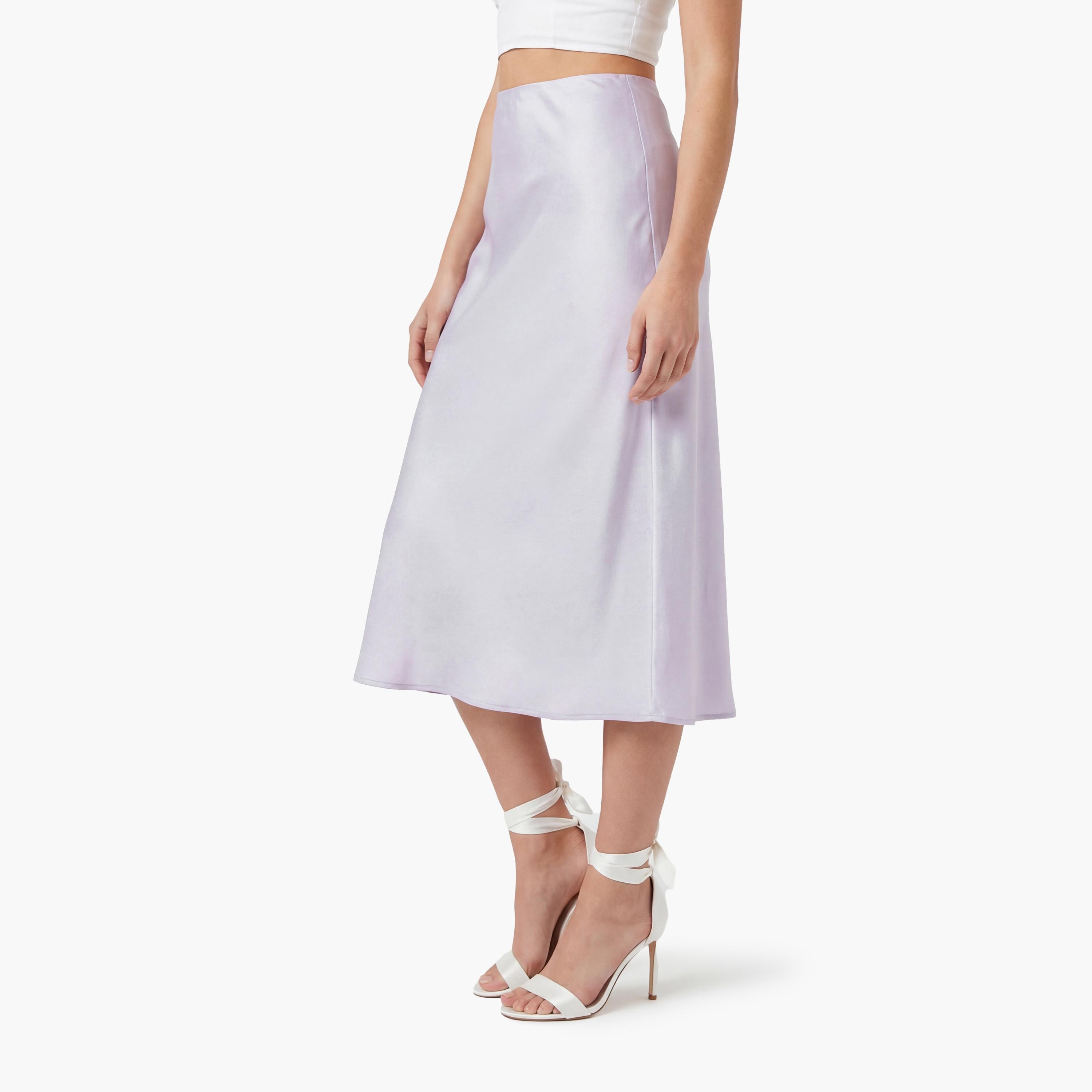 تنورة ميدي نسائية قصة "ايه-لاين" من كوتون-women-clothing-bottoms-skirts-image-3