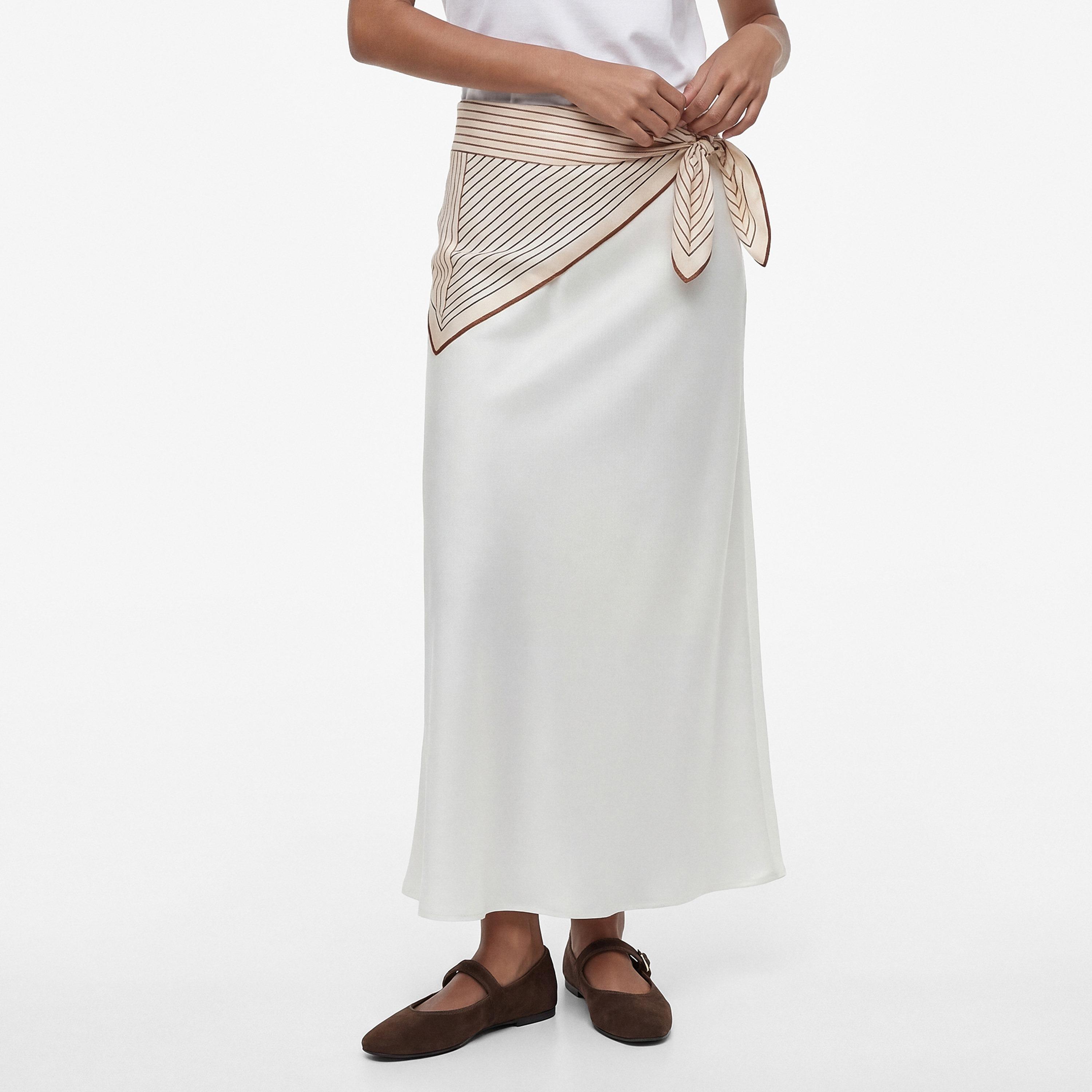 تنورة ميدي نسائية قصة "ايه-لاين" من كوتون-women-clothing-bottoms-skirts-image-1