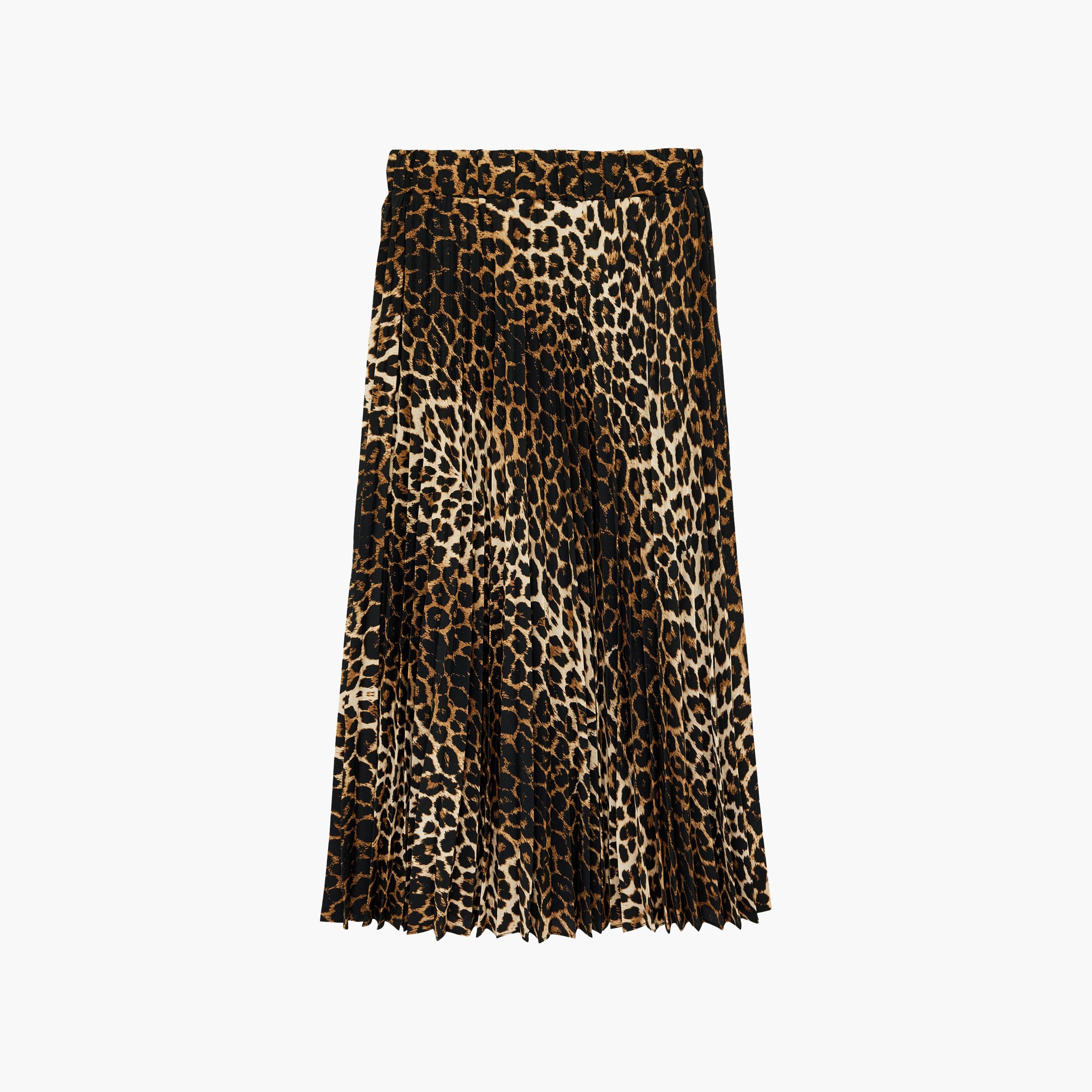 تنورة ميدي نسائية مكسرة قصة "ايه-لاين" بطبعة جلد الفهد من كوتون-women-clothing-bottoms-skirts-image-6