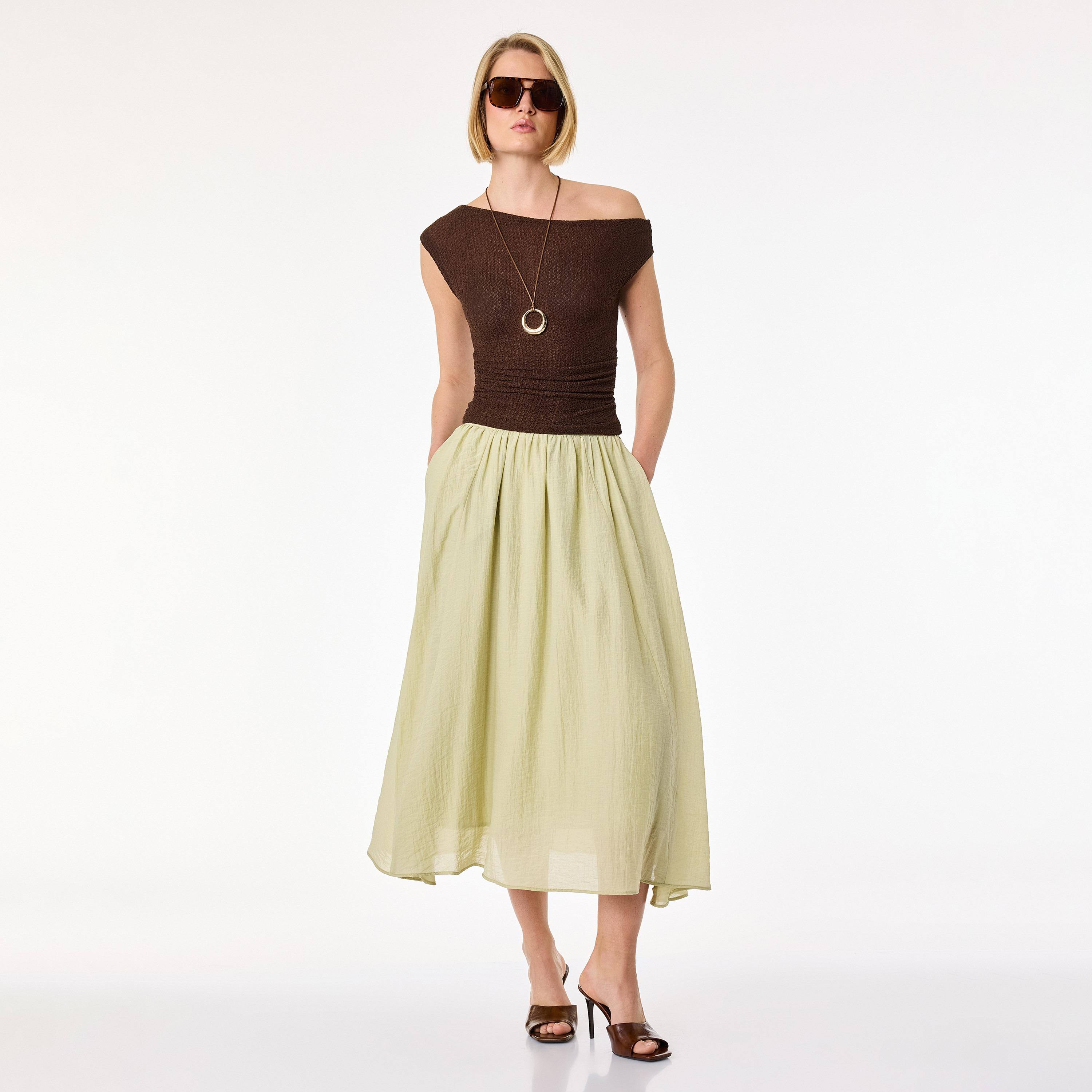 KOTON Flared Women's Skirt-women-clothing-bottoms-skirts-image-8