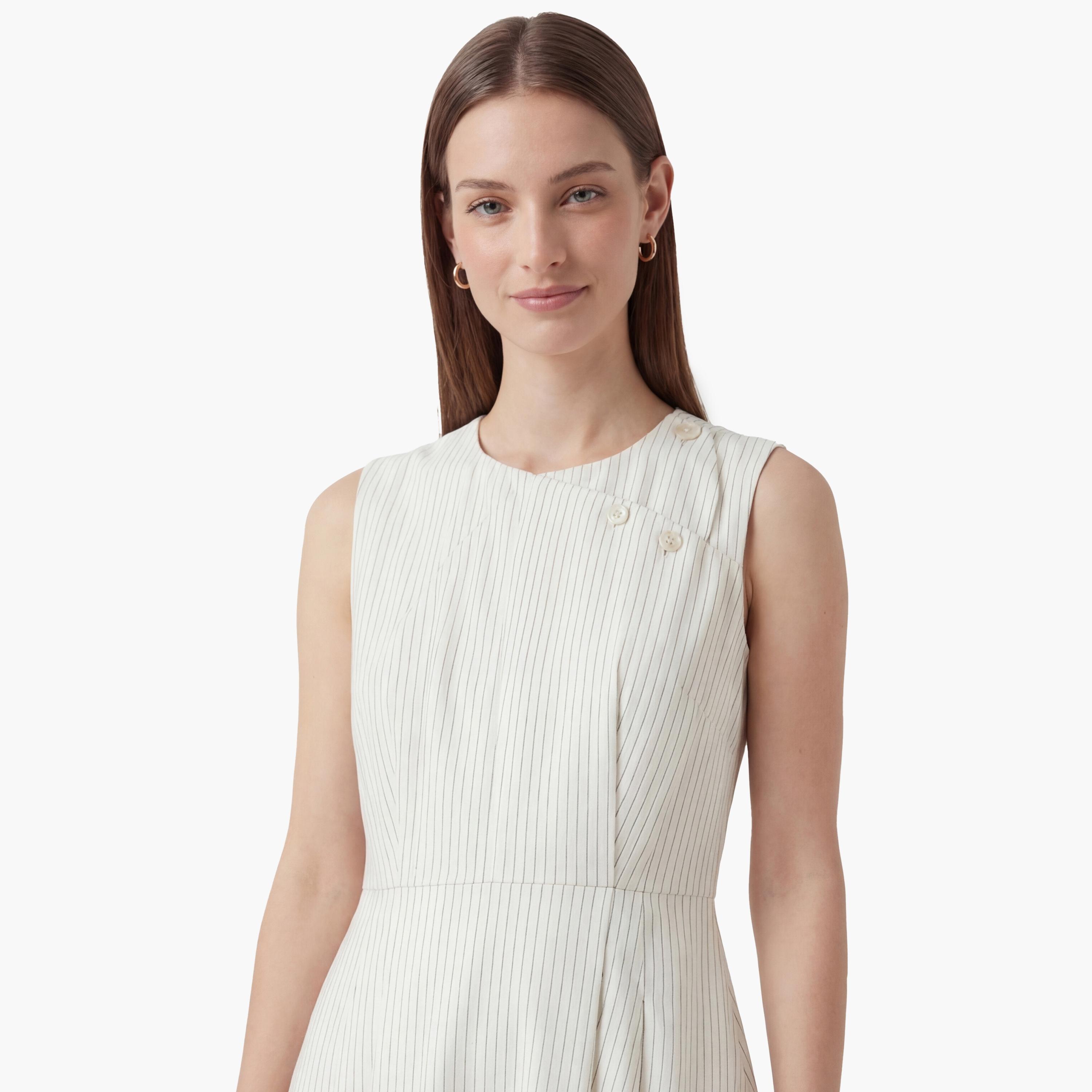 فستان ميني نسائي "شيث" مخطط بلون أبيض من كوتون-women-clothing-dresses-image-5
