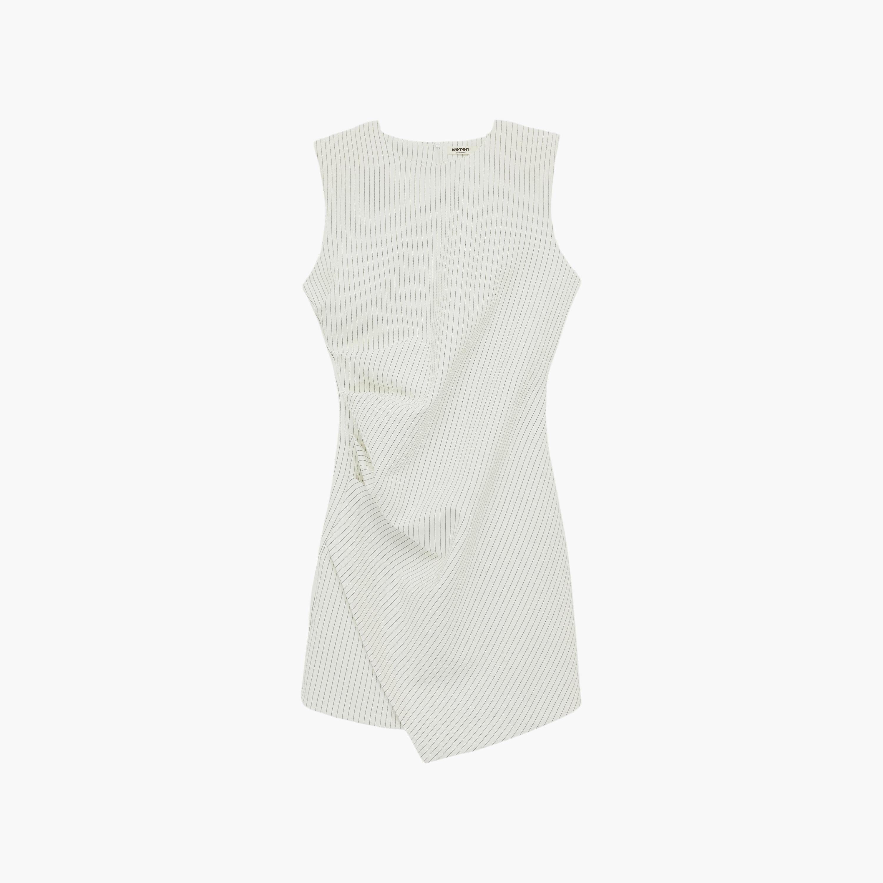 فستان ميني نسائي "شيث" مخطط بلون أبيض من كوتون-women-clothing-dresses-image-6