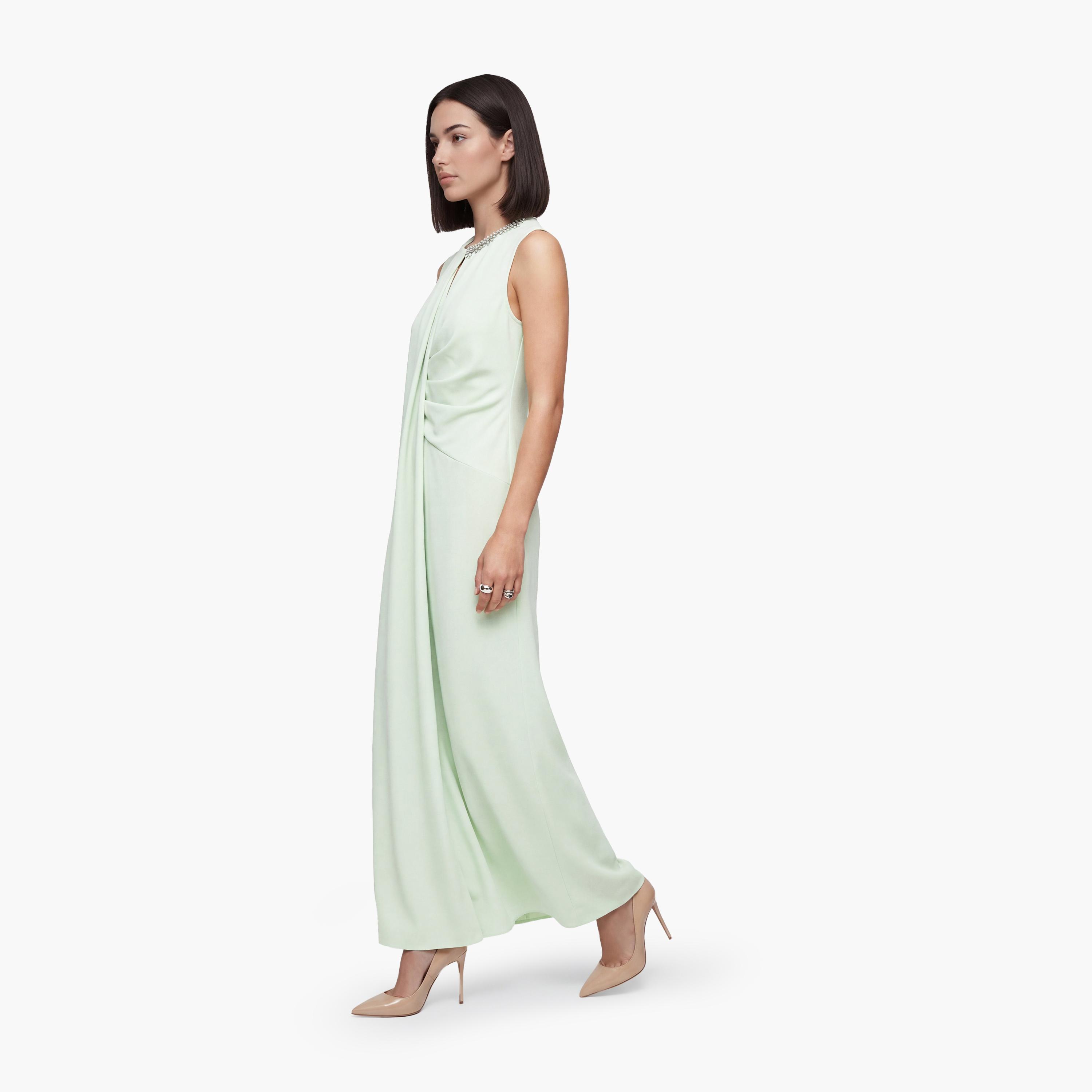 فستان ماكسي نسائي بلون أخضر فاتح من كوتون-women-clothing-dresses-image-2