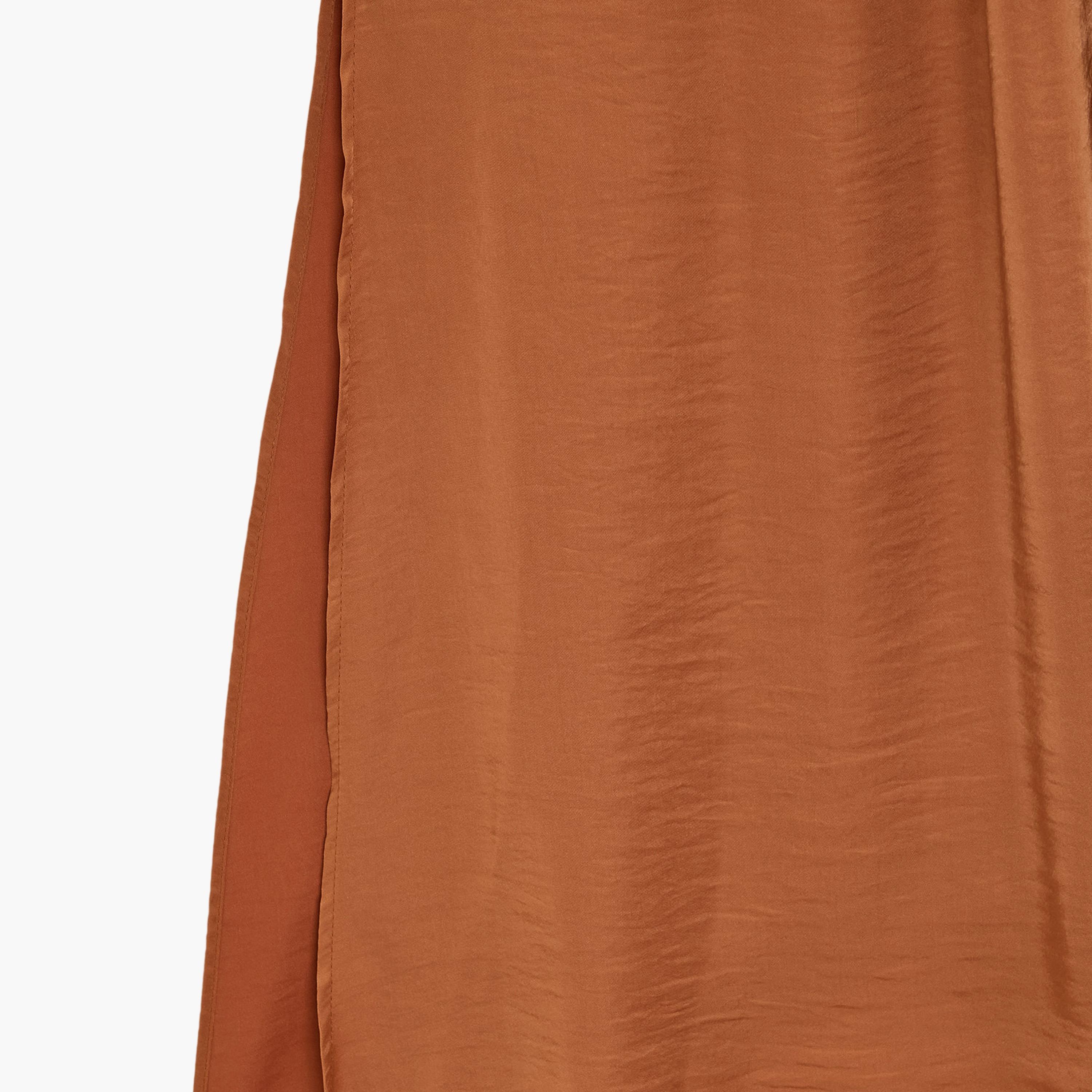 فستان ميدي نسائي برباط عند الرقبة "تاي-أب" بلون بني من كوتون-women-clothing-dresses-image-7