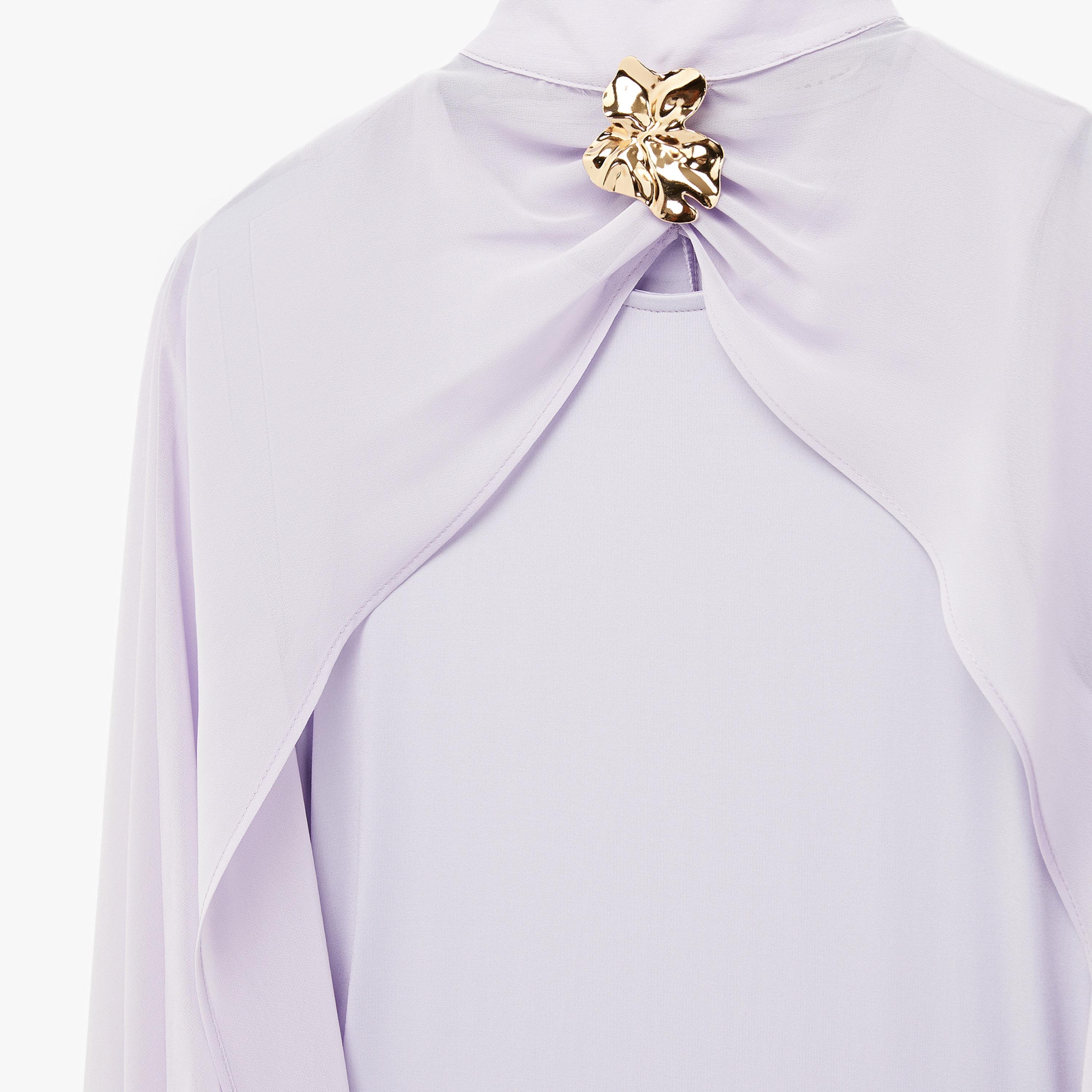 فستان سهرة ماكسي نسائي بلون لافندر وياقة عالية وأكمام كاب من كوتون-women-clothing-dresses-image-5