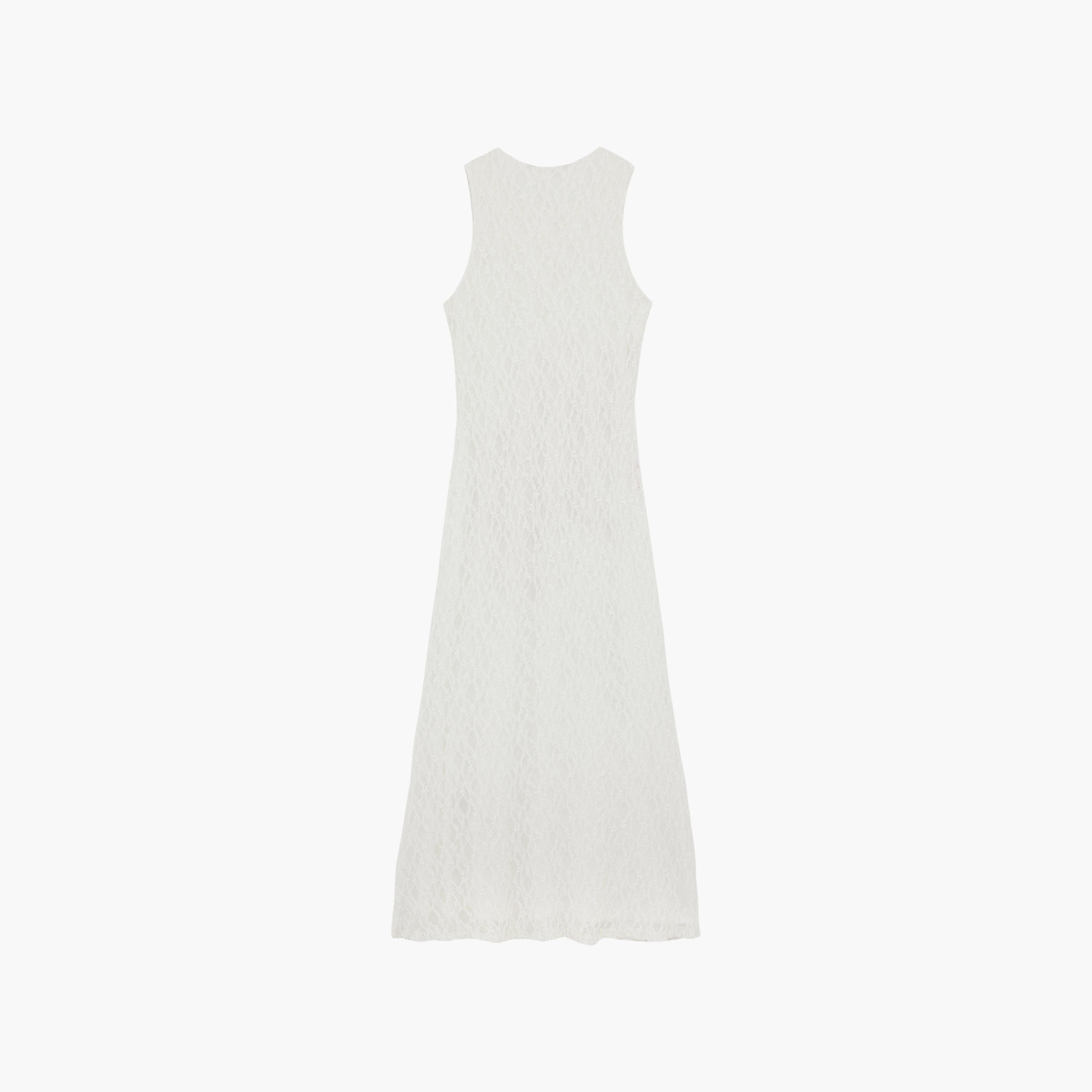 فستان ميدي نسائي بتفاصيل دانتيل وطبعة "فلورال" زهور بلون أبيض من كوتون-women-clothing-dresses-image-4