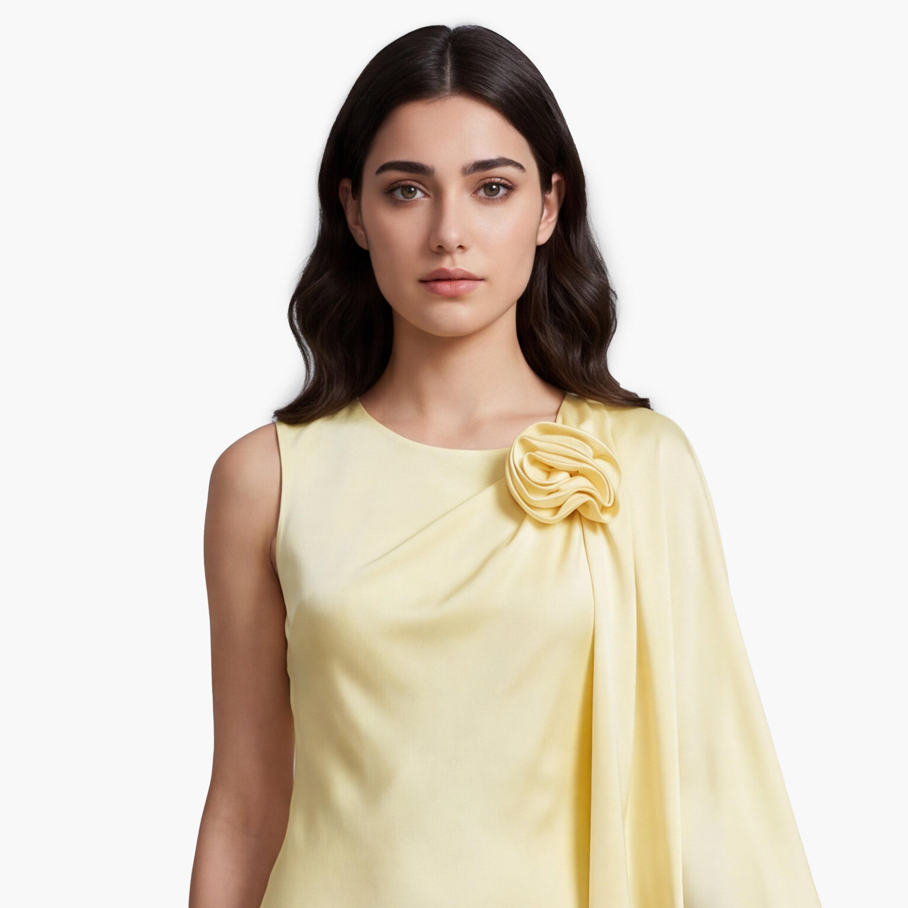 KOTON Yellow Women's Maxi Dress-women-clothing-dresses-image-5