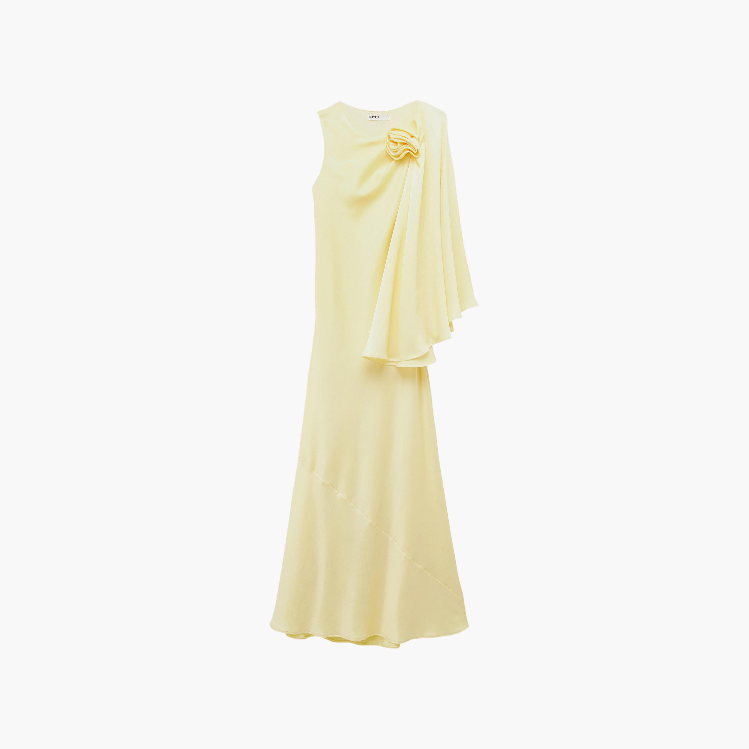 KOTON Yellow Women's Maxi Dress-women-clothing-dresses-image-6