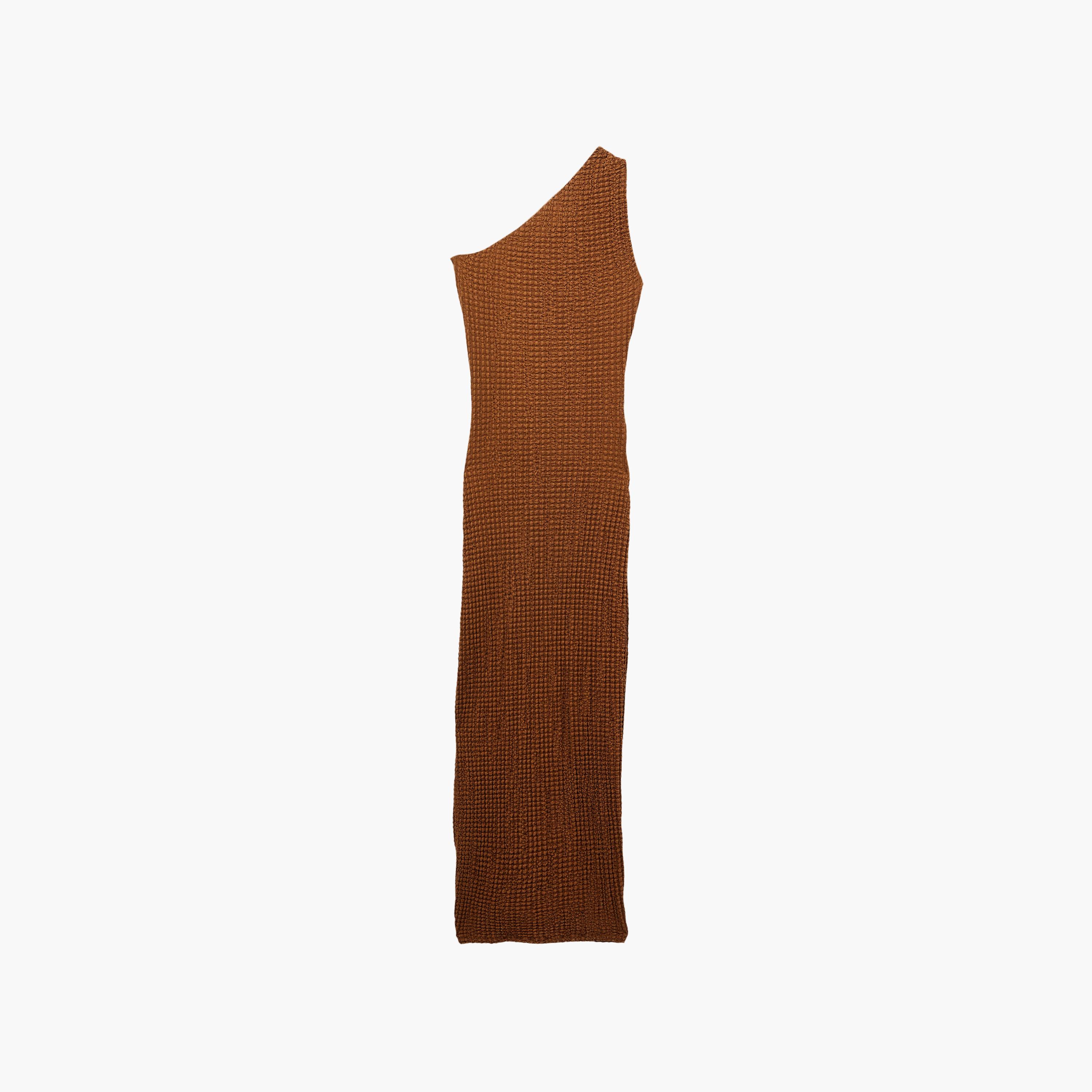 KOTON Crinkled One Shoulder Sheath Women's Maxi Dress-women-clothing-dresses-image-4