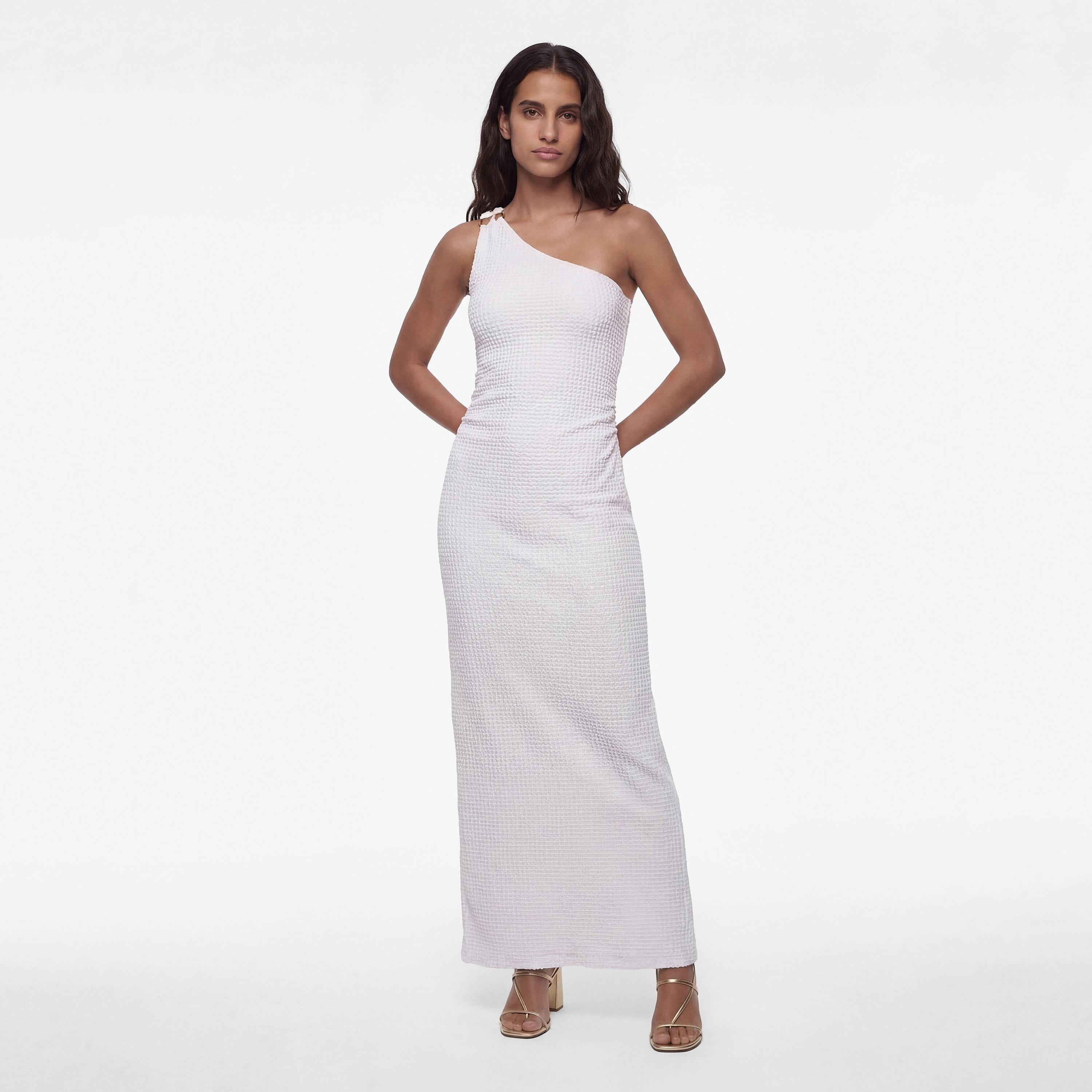 KOTON Crinkled One Shoulder Sheath Women's Maxi Dress-women-clothing-dresses-image-1