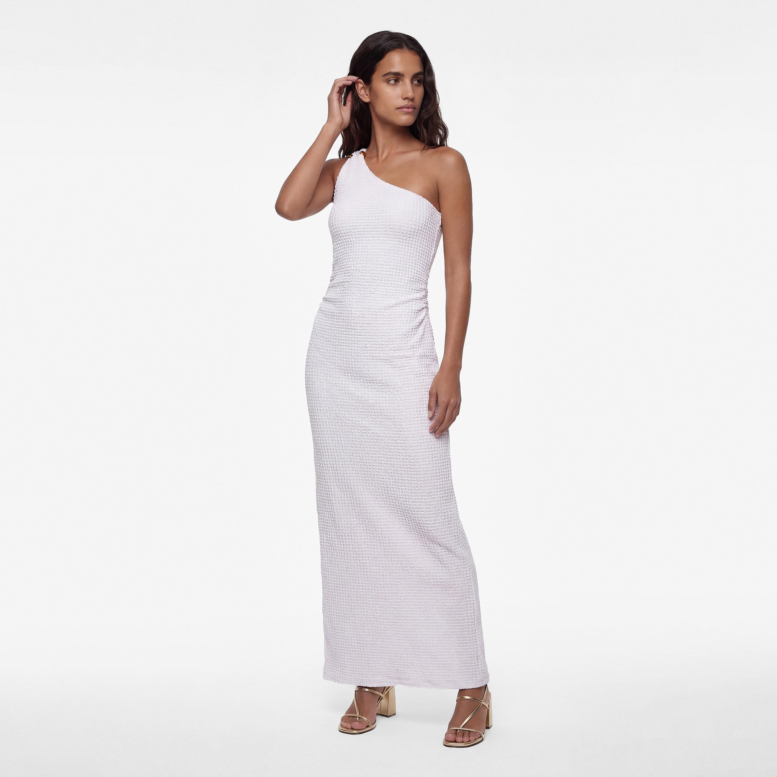 KOTON Crinkled One Shoulder Sheath Women's Maxi Dress-women-clothing-dresses-image-2