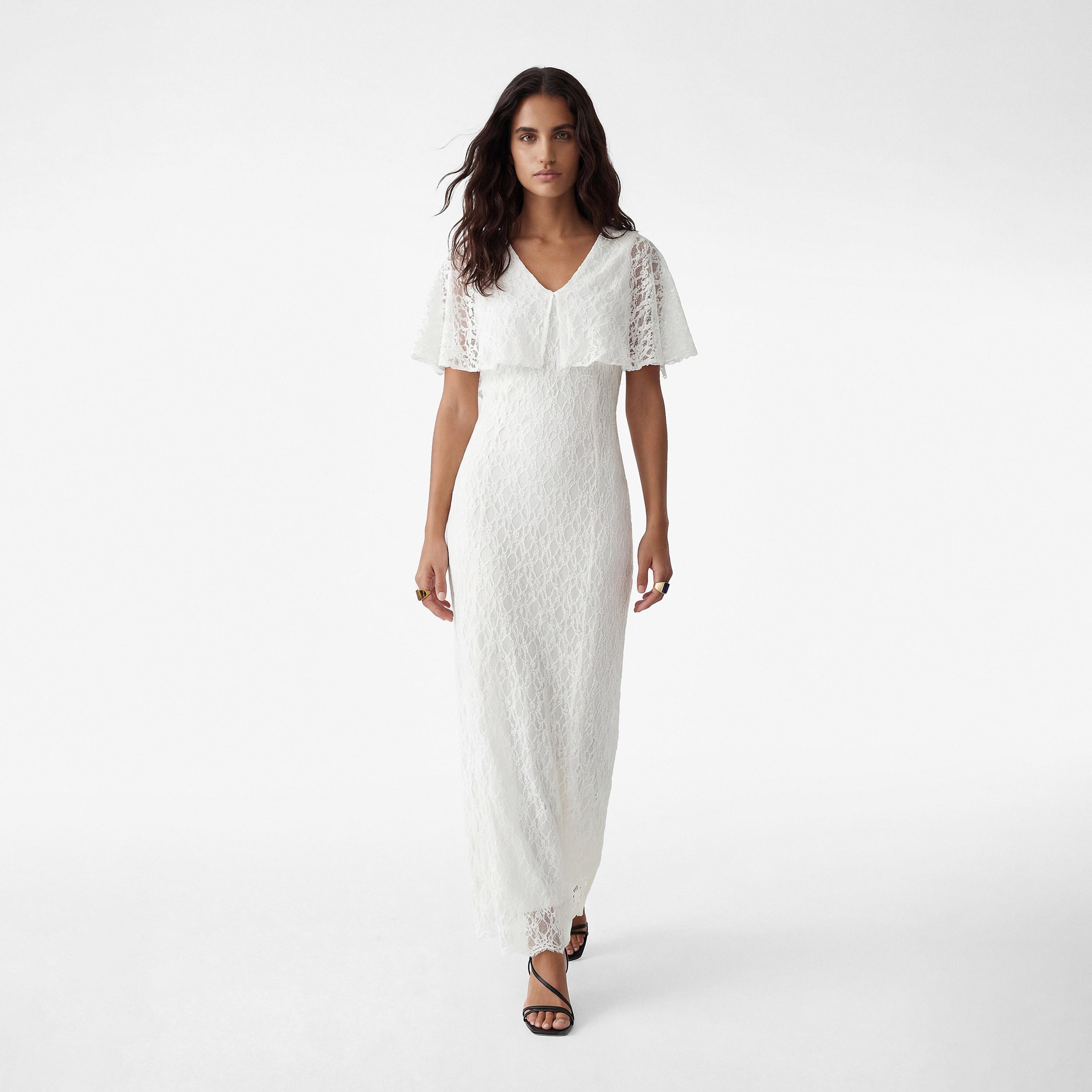 فستان ماكسي نسائي مع طبقة "كيب" علوية من الدانتيل من كوتون-women-clothing-dresses-image-1