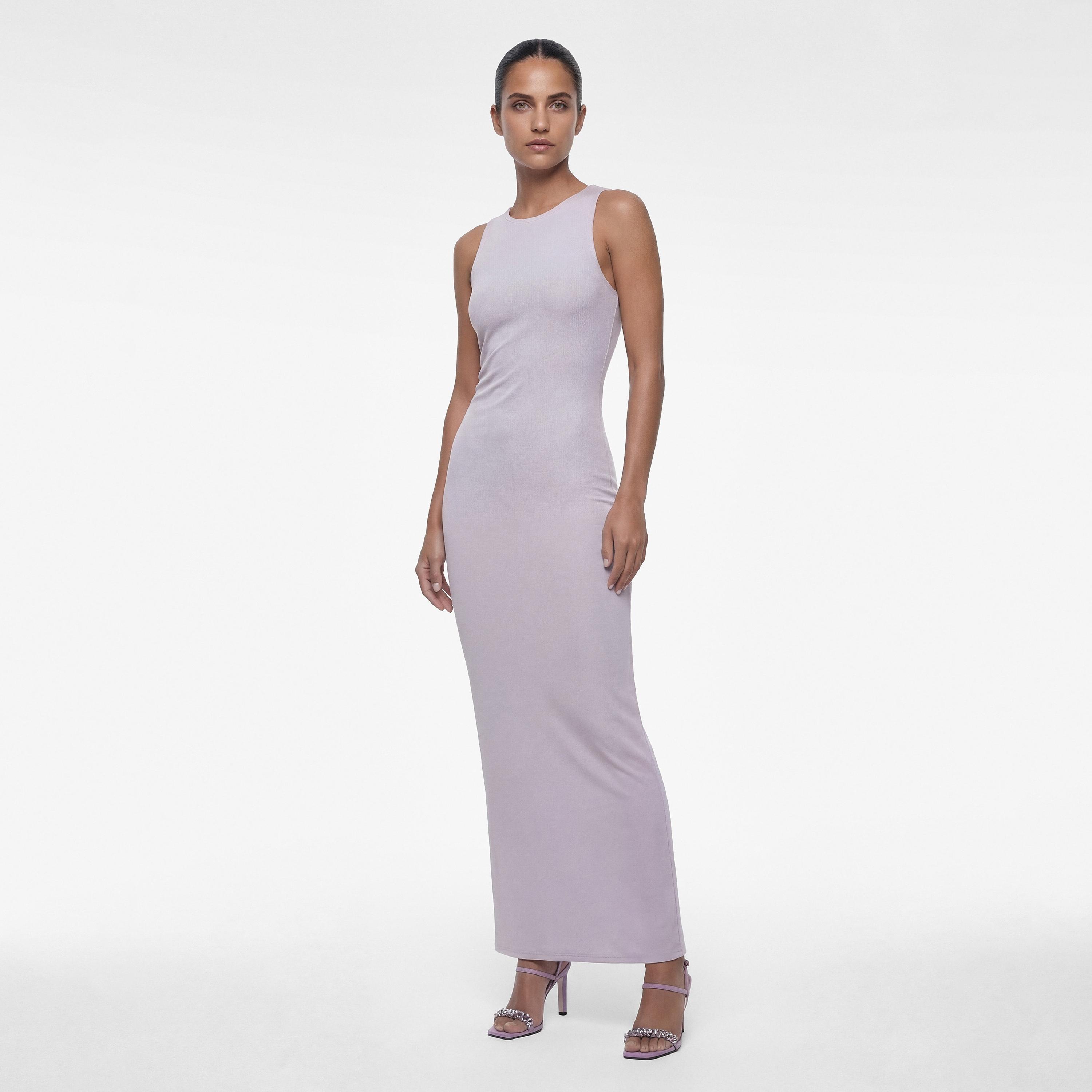 فستان ماكسي نسائي "شيث" بلون لافندر من كوتون-women-clothing-dresses-image-1