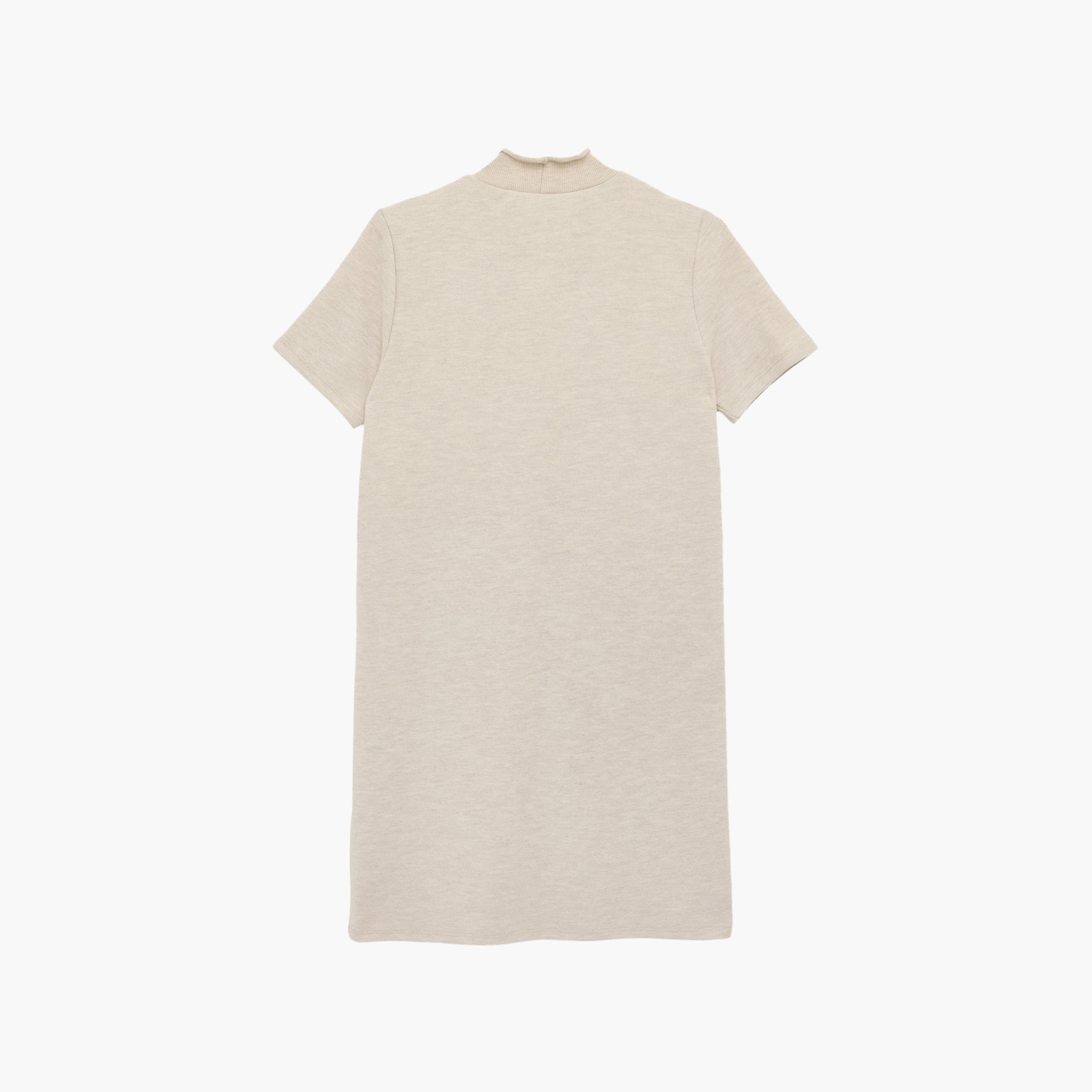 KOTON High Neck Shift Women's Mini Dress-women-clothing-dresses-image-4